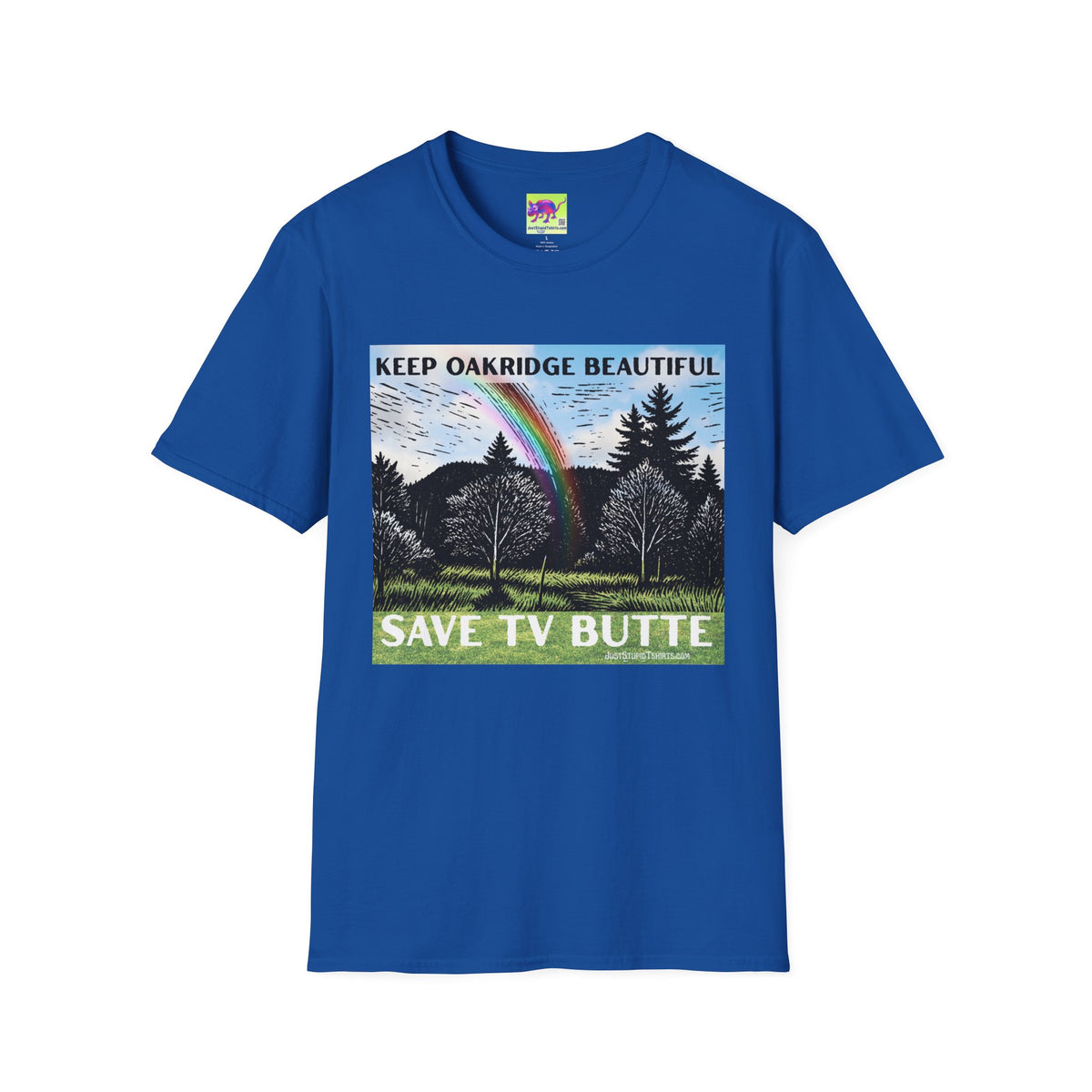 Save TV Butte - Keep Oakridge Beautiful T‑Shirt — Rainbow Forest Conservation Tee