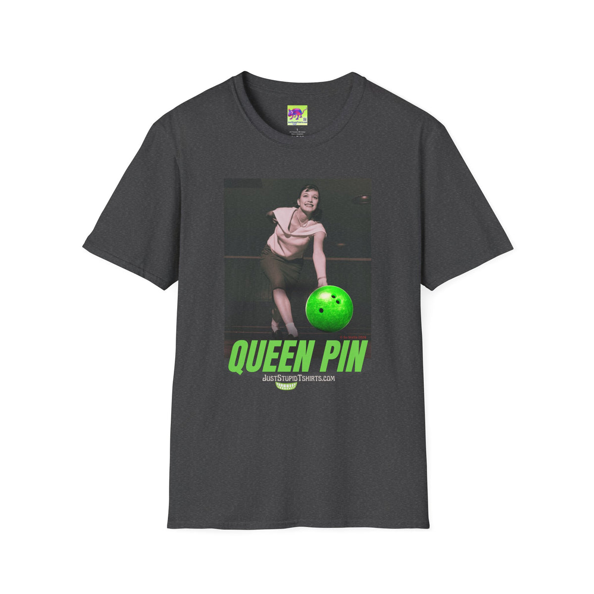 Queen Pin Bowling T‑Shirt-bowler- girl bowlers- lady bowler- bowler gift