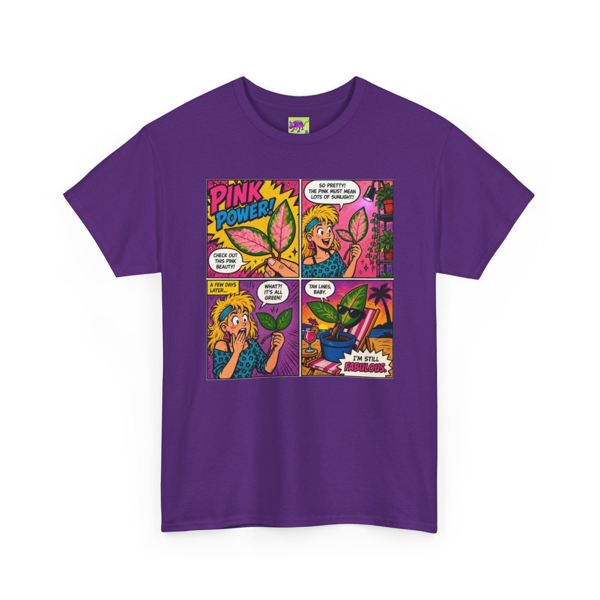 Comic Girl Graphic Tee — "Pink Power" Pop Art Shirt