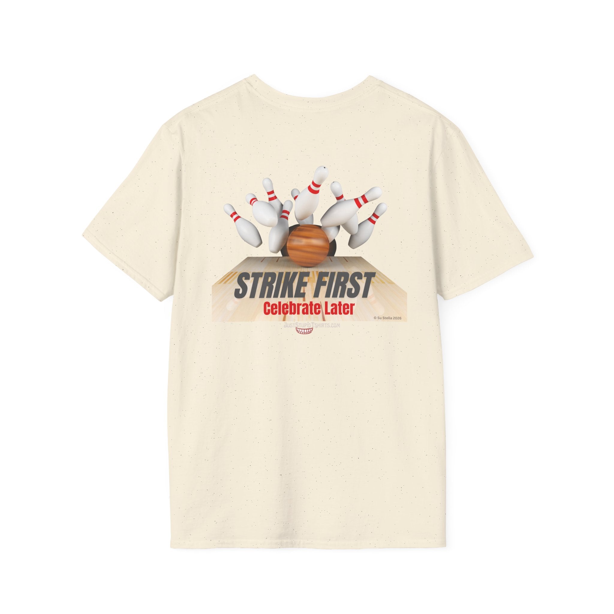 "Strike First" Bowling  Graphic Tee for Bowlers