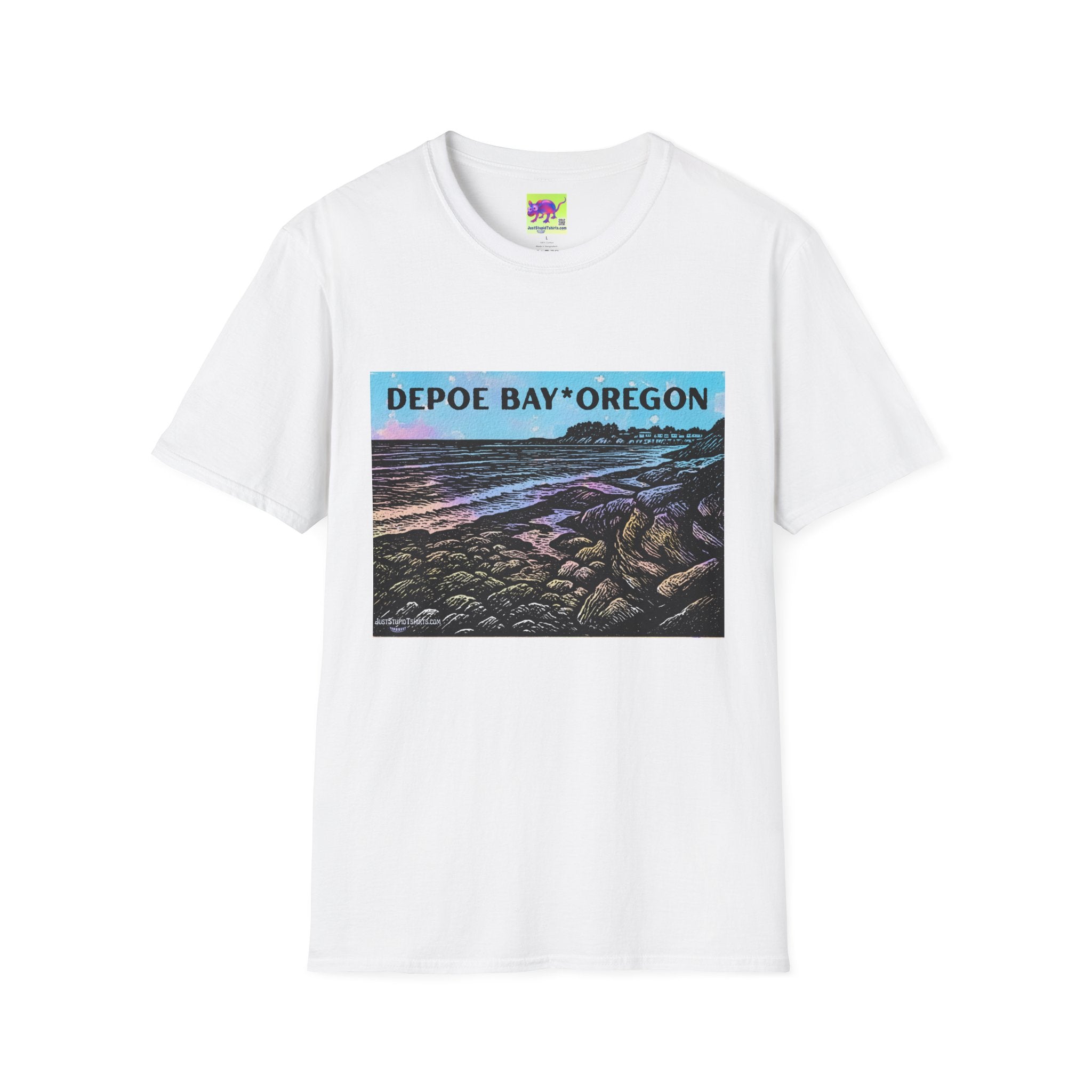 Depoe Bay, Oregon T-Shirt — Vintage Coastal Surf & Rocky Shore Graphic Tee