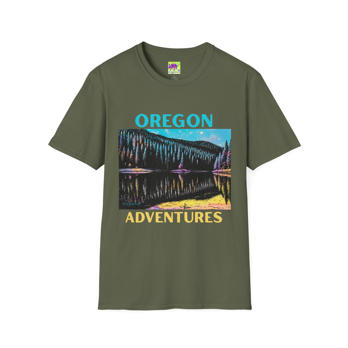 Oregon Adventures T‑Shirt — Scenic Mountain & Lake Graphic