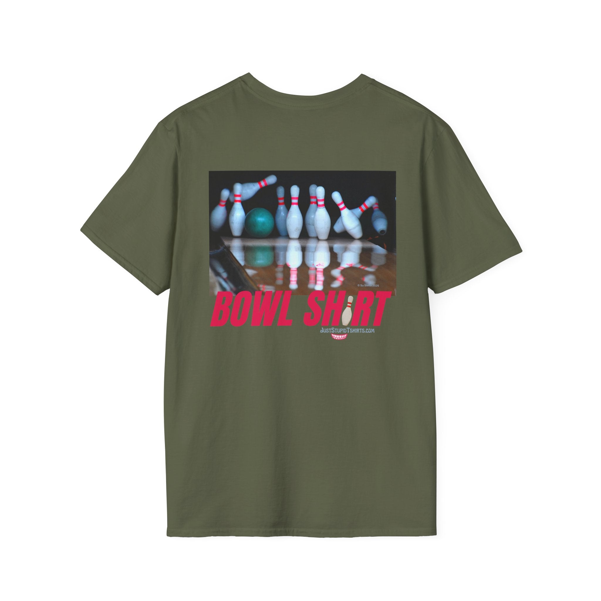 this is BOWL SHIRT - Bowlers shirt- League Night Bowling- Bowlers Gift -Unisex Softstyle T-Shirt