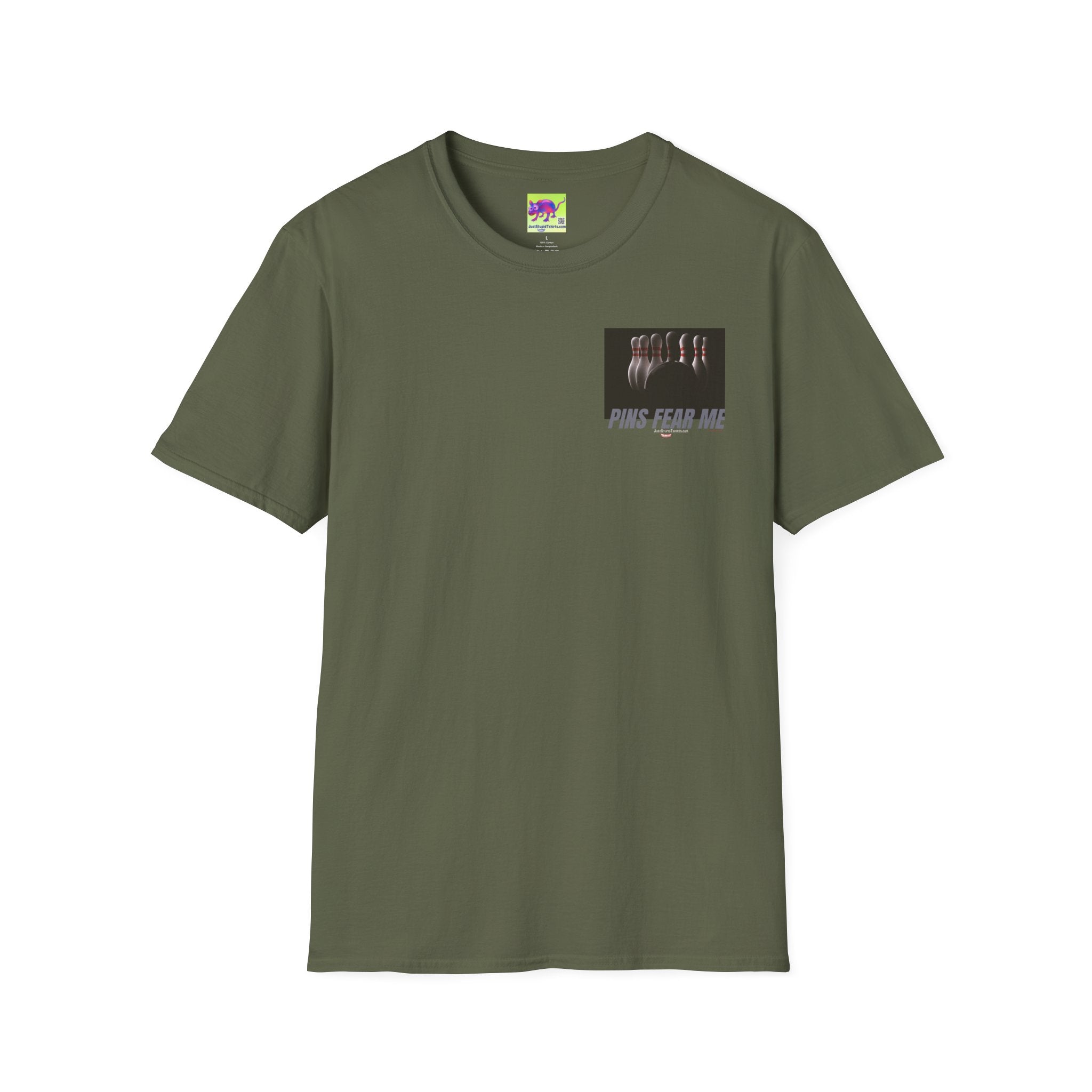 Pins Fear Me T-Shirt — 2 sided Bowling Horror Graphic Tee- League Shirt- Bowlers Gift