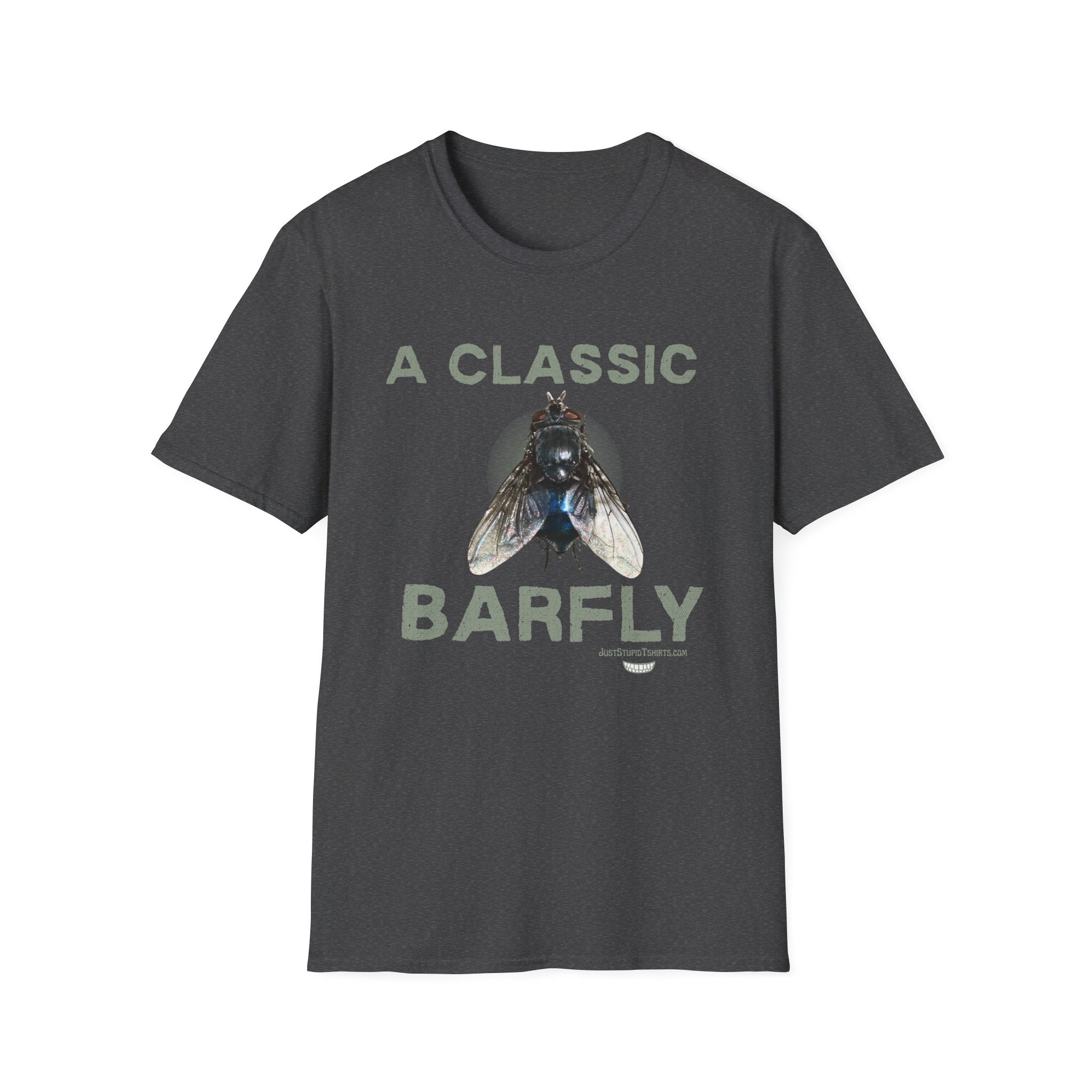 A Classic Barfly T-Shirt — Vintage Fly Graphic Tee for Bartenders & Nightlife Lovers and Your Friends, Grads, Drunks