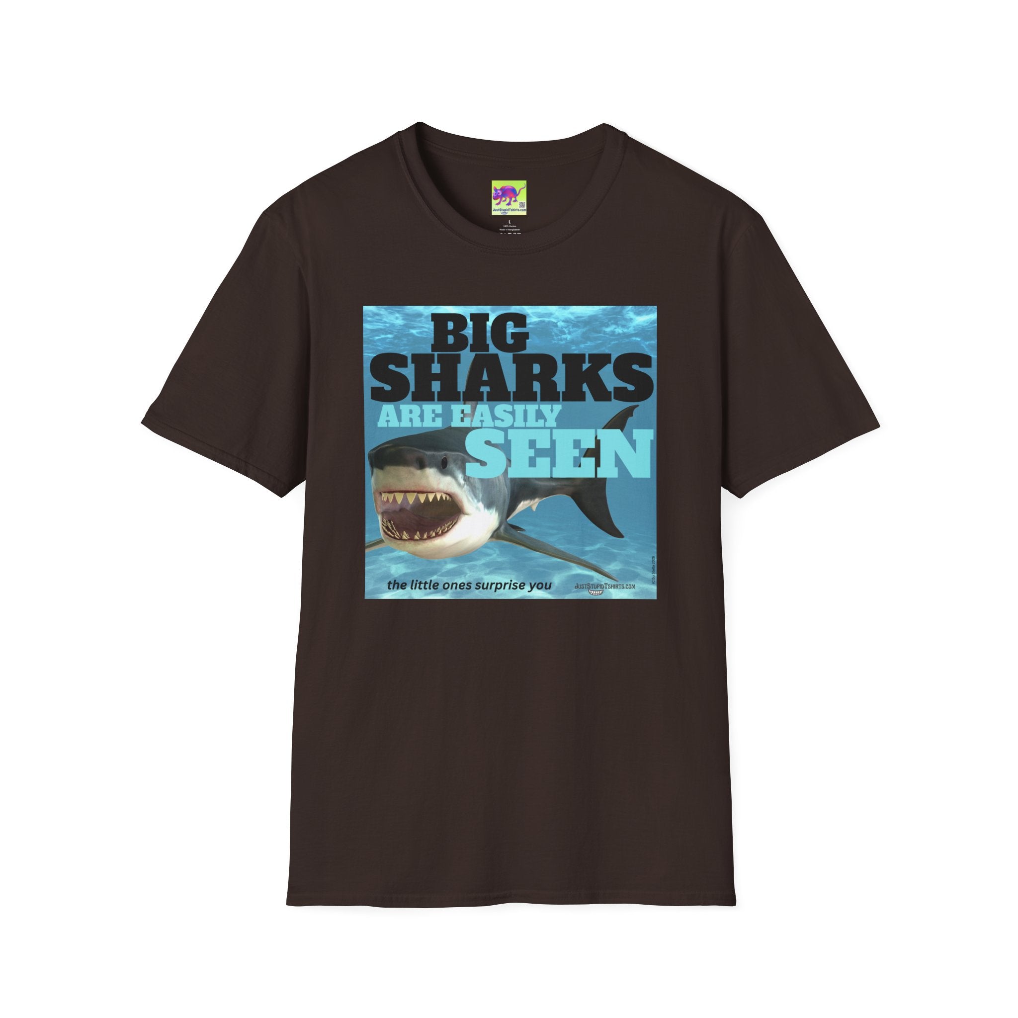 Big Sharks Are Easily Seen T-Shirt — Funny Shark Graphic Tee- shark week-