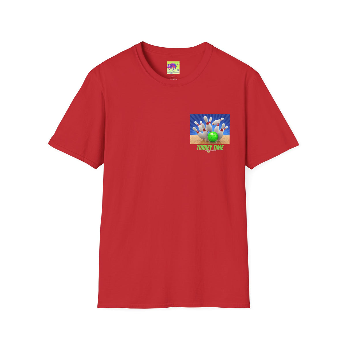 Turkey Time Bowling T-Shirt - 2 sided- Bowling Night- League Shirt- Bowlers  gift