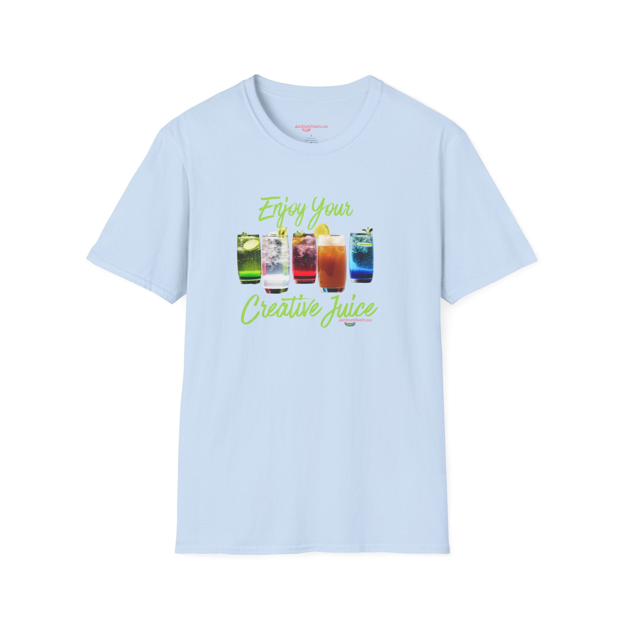 Enjoy Your Creative Juice- Your artsy side is showing- Unisex Softstyle T-Shirt, bartender shirt, artist shirt,
