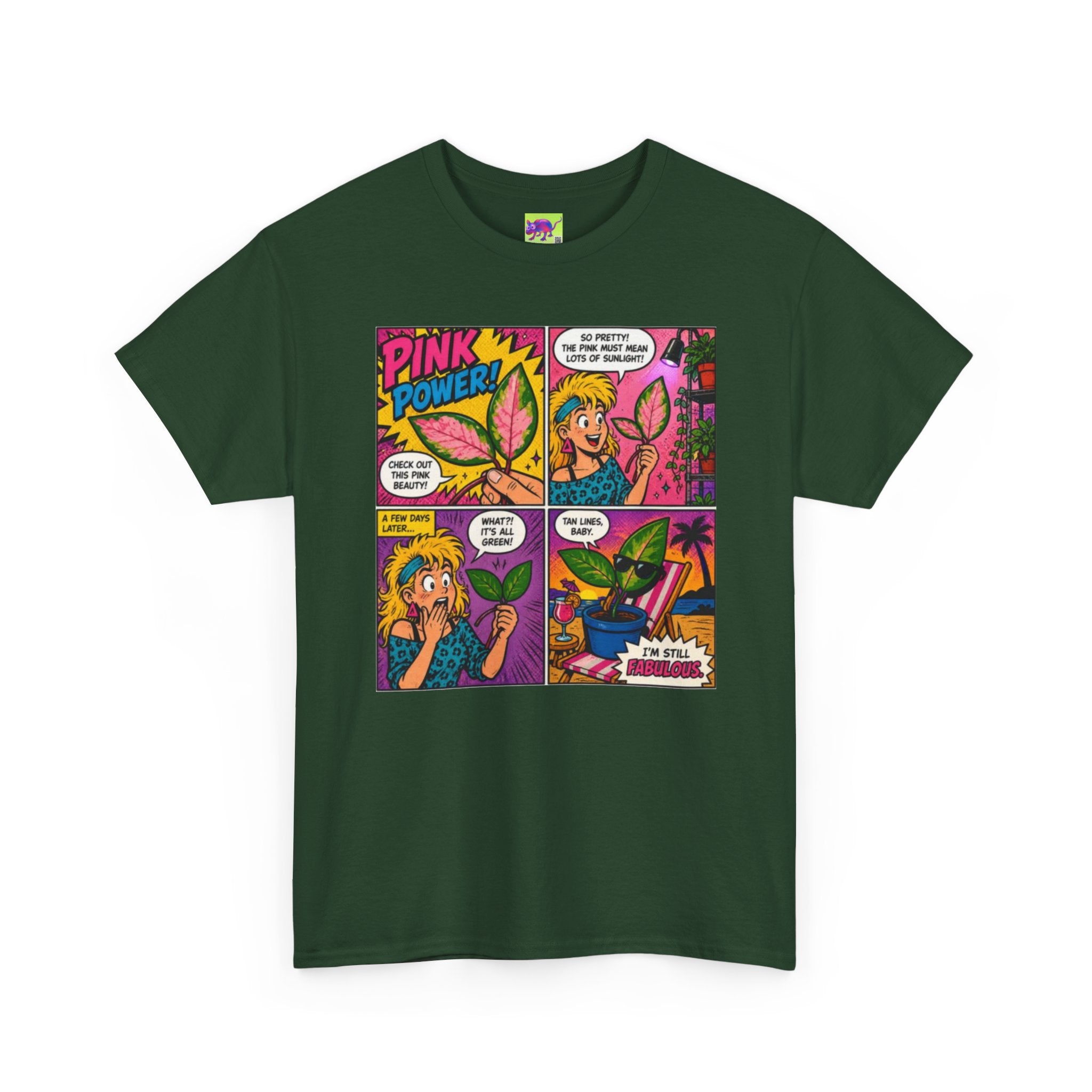 Comic Girl Graphic Tee — "Pink Power" Pop Art Shirt