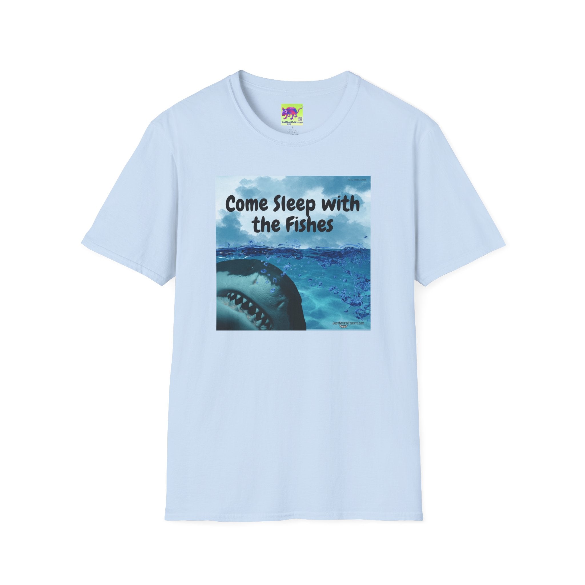 "Come Sleep With The Fishes" T-Shirt — Shark Ocean Graphic Tee-