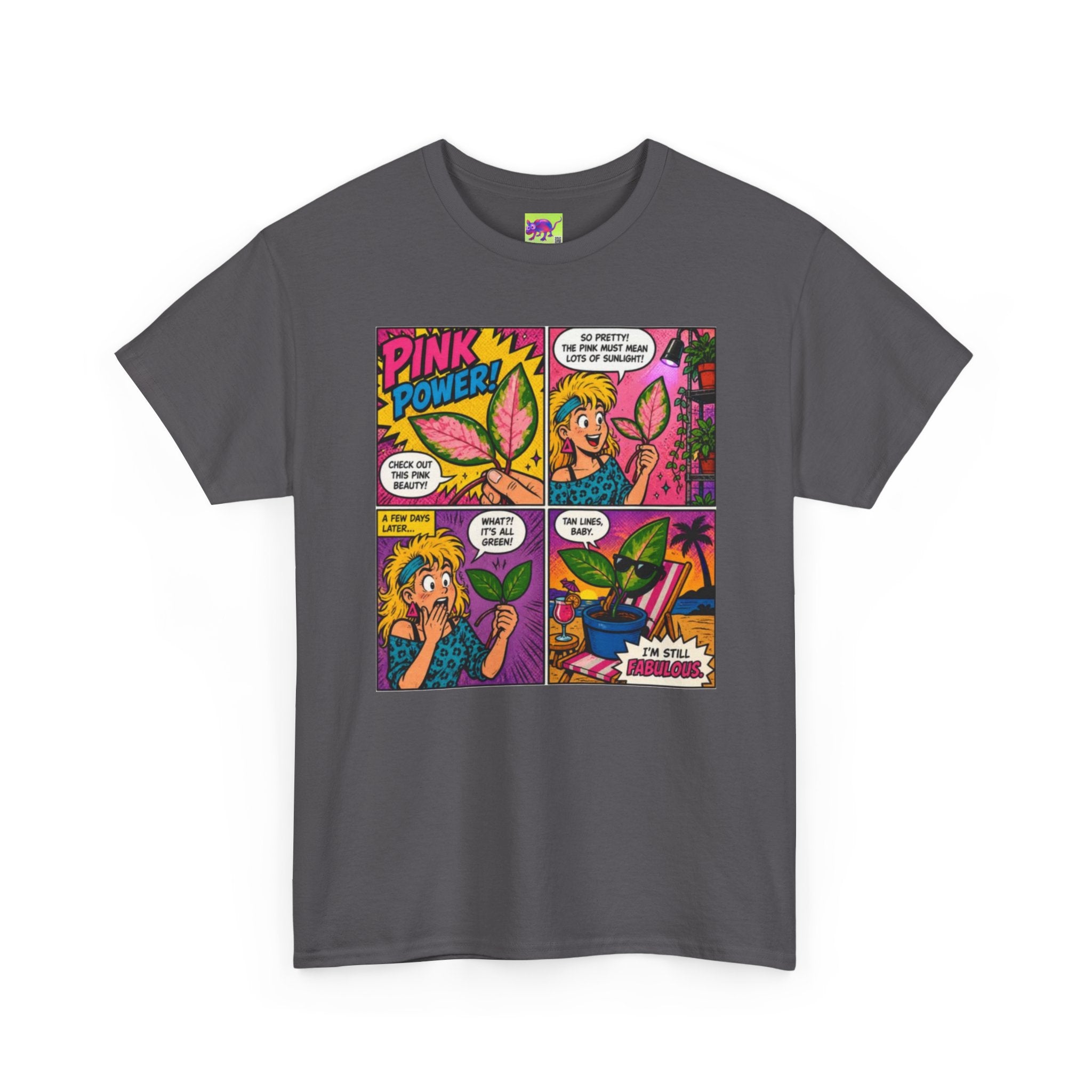 Comic Girl Graphic Tee — "Pink Power" Pop Art Shirt
