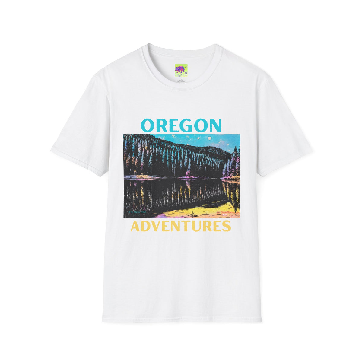 Oregon Adventures T‑Shirt — Scenic Mountain & Lake Graphic