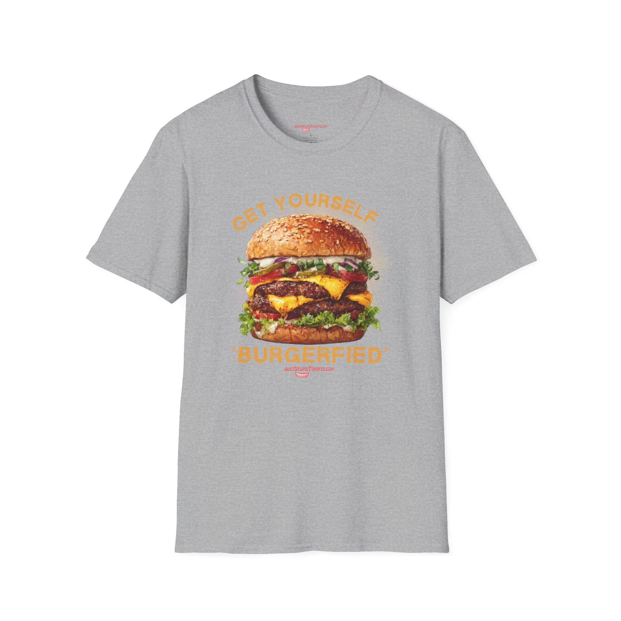 'Get Yourself Burgerfied' T-Shirt — Graphic Tee- Meat Lovers, Grill Master, Dad Shirt, Grad Shirt