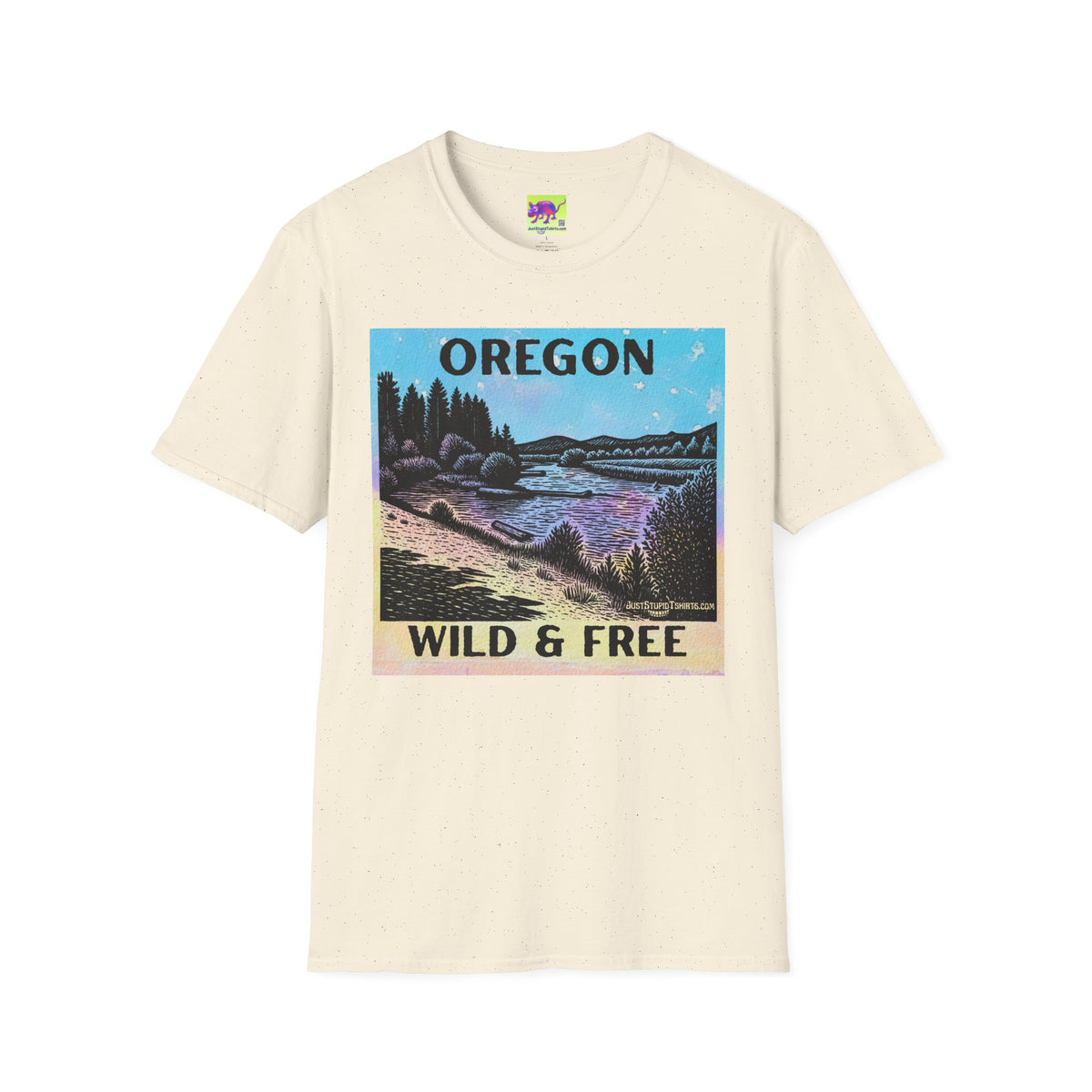 Oregon Wild & Free Scenic T-Shirt — Harris Beach, Oregon Vintage River Landscape Tee
