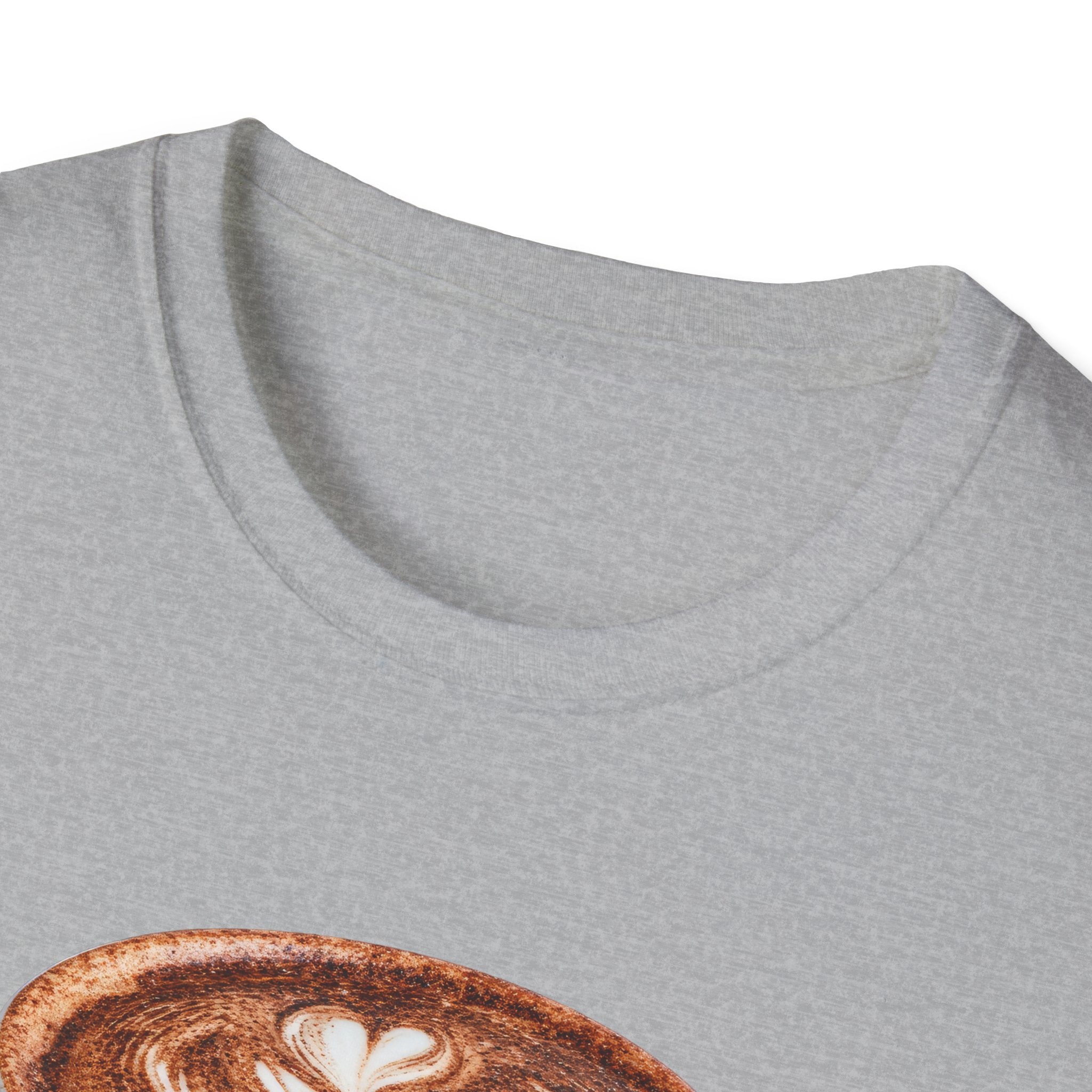 'Serve With a Juicy Piece of Gossip' Coffee Cup T‑Shirt — Funny Coffee Lover Tee
