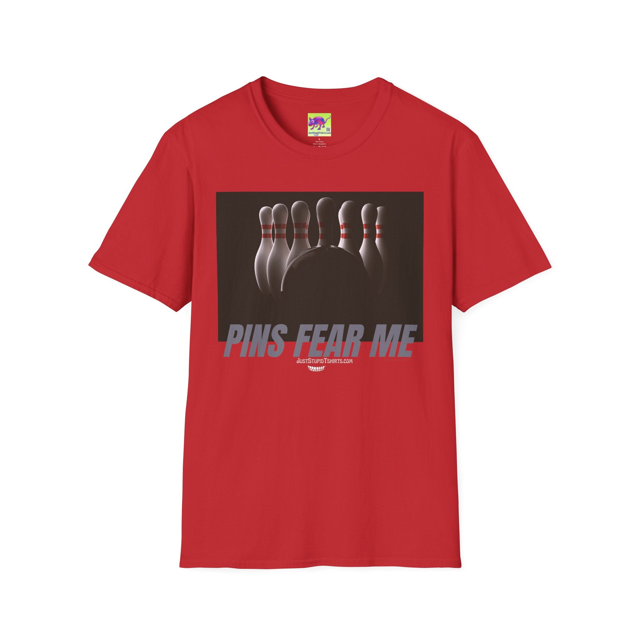 'Pins Fear Me' -Graphic Tee for Bowlers & Sports Fans, Bowling T-Shirt —
