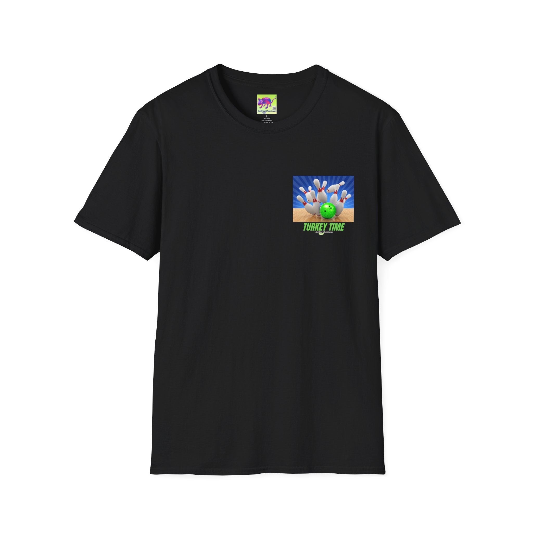 Turkey Time Bowling T-Shirt - 2 sided- Bowling Night- League Shirt- Bowlers  gift