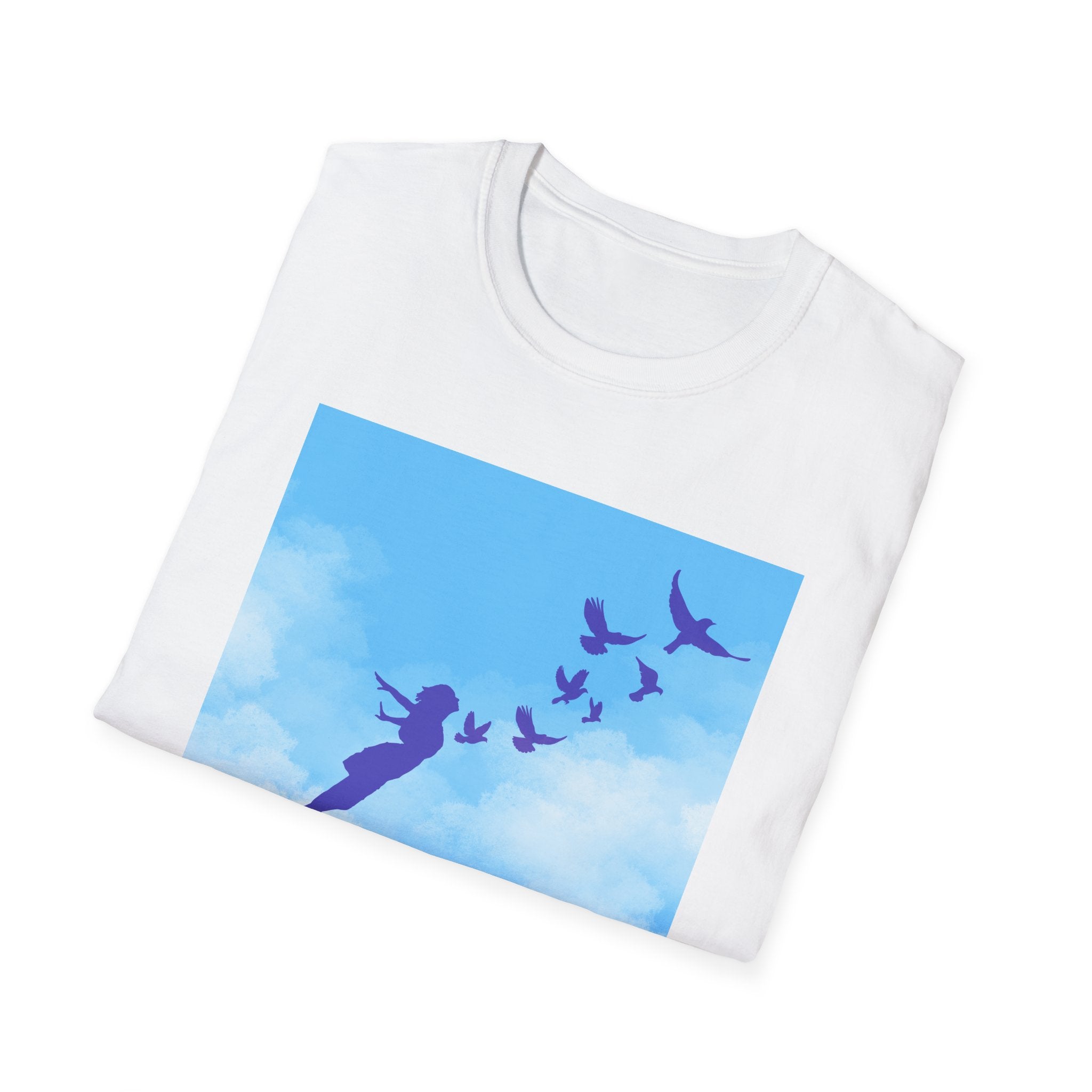 'She Flies' T-Shirt — Fly with the Birds in the Sky- Graphic Tee
