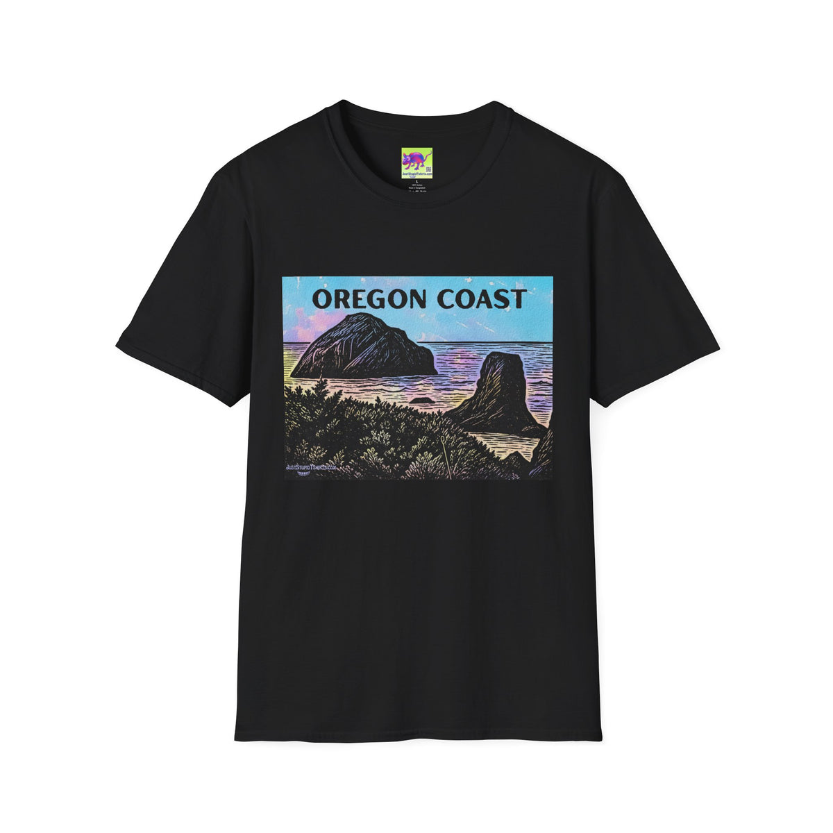 Oregon Coast T-Shirt — Vintage Coastal Sunset Graphic Tee- Harris Beach, Oregon