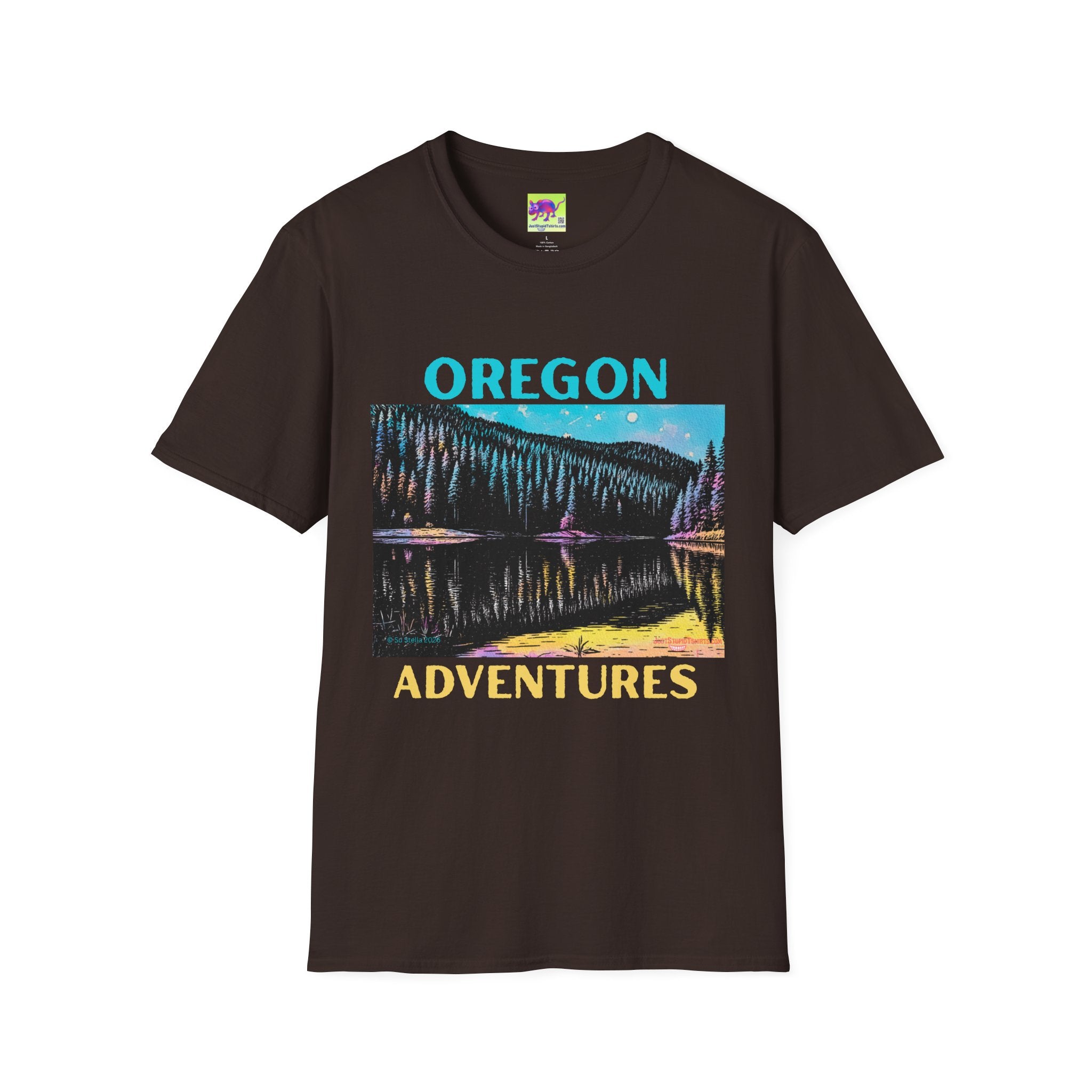 Oregon Adventures T‑Shirt — Scenic Mountain & Lake Graphic