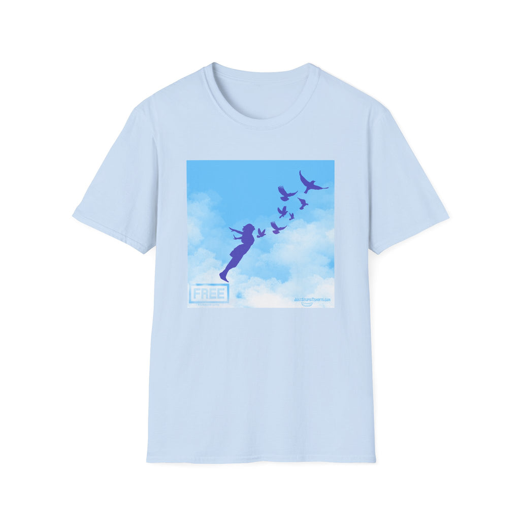 'She Flies' T-Shirt — Fly with the Birds in the Sky- Graphic Tee