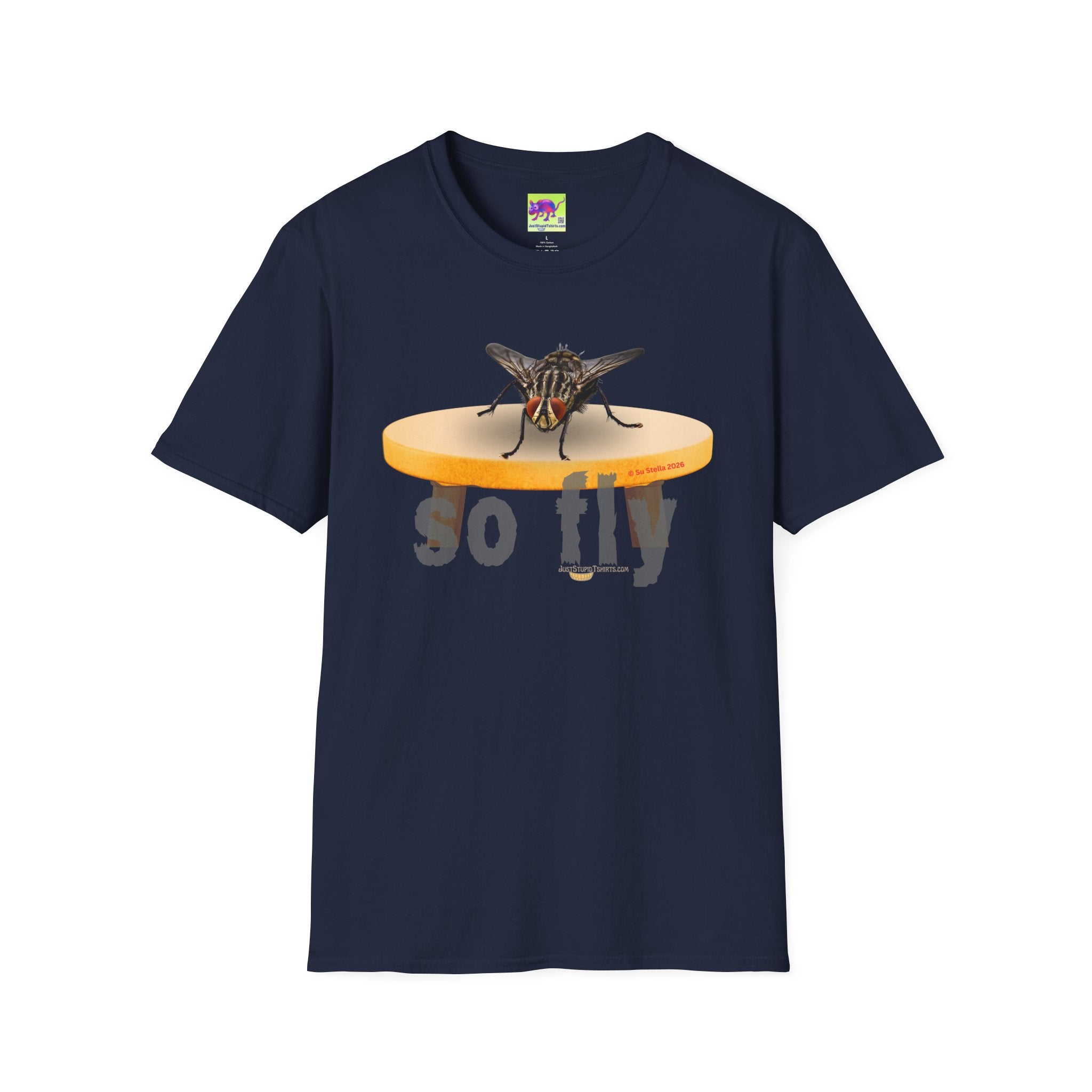 'So Fly' Fly T-Shirt — house fly, barfly, gross fly - rude, gross, Funny Insect Graphic Tee- rude inspiration