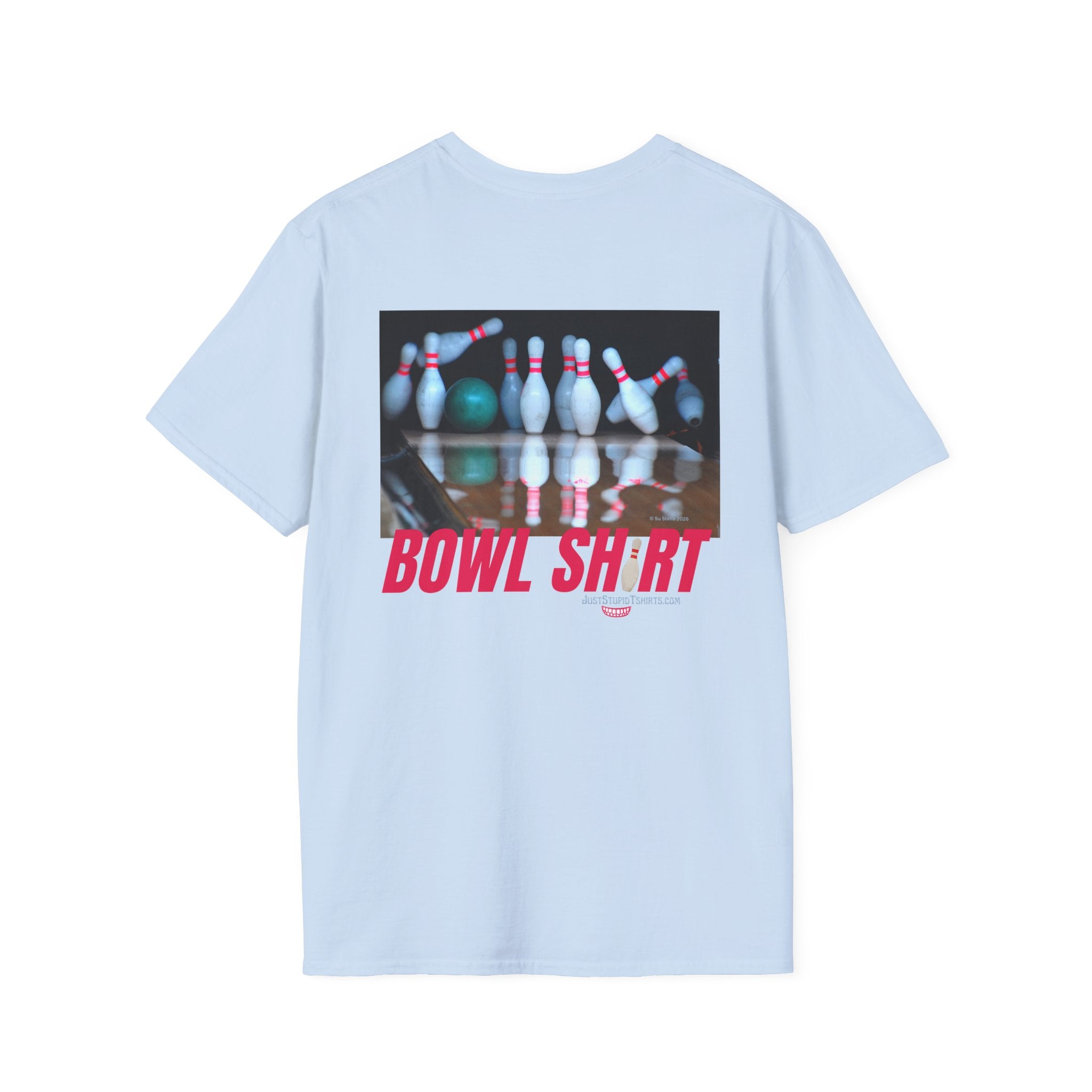 this is BOWL SHIRT - Bowlers shirt- League Night Bowling- Bowlers Gift -Unisex Softstyle T-Shirt