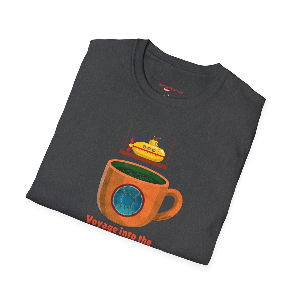 Voyage Into the Deep Dark Unknown T-Shirt — Submarine Coffee Cup Graphic Tee