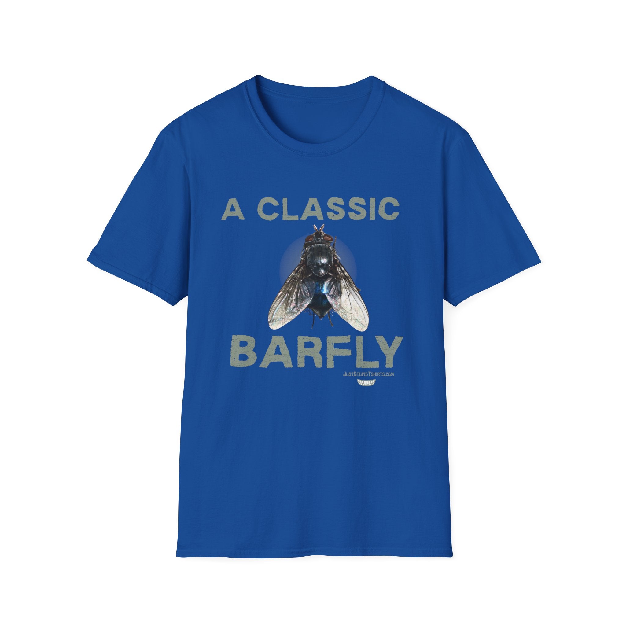 A Classic Barfly T-Shirt — Vintage Fly Graphic Tee for Bartenders & Nightlife Lovers and Your Friends, Grads, Drunks