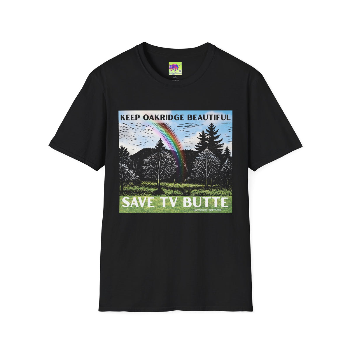 Save TV Butte - Keep Oakridge Beautiful T‑Shirt — Rainbow Forest Conservation Tee