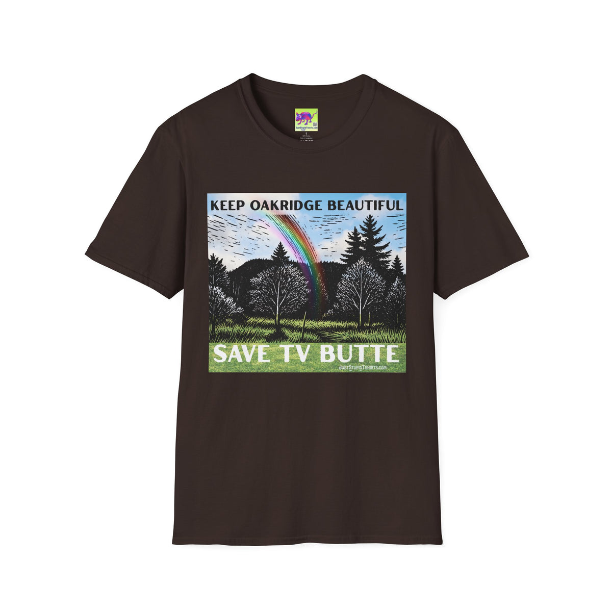 Save TV Butte - Keep Oakridge Beautiful T‑Shirt — Rainbow Forest Conservation Tee