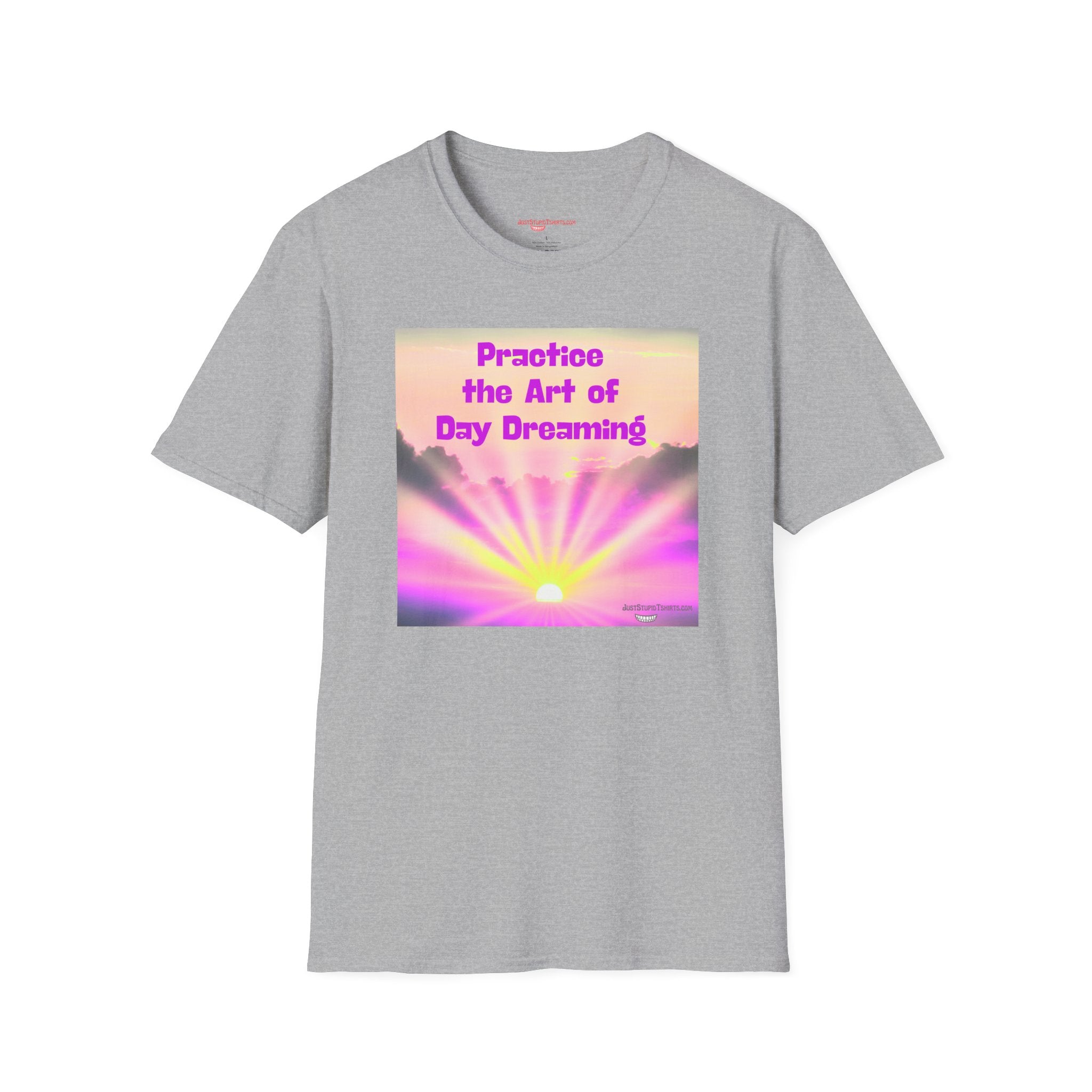 "Practice the Art of Day Dreaming" Retro Sunset Graphic T-Shirt — Inspirational Gift, girl gift, daughter gift, wife gift, lover gift