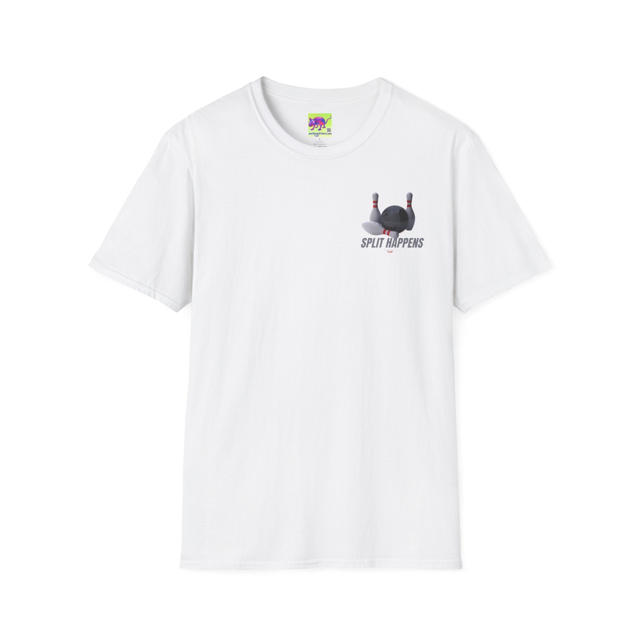 Split Happens Bowling T-Shirt —2 sided - Funny Bowling Shirt- bowling gear
