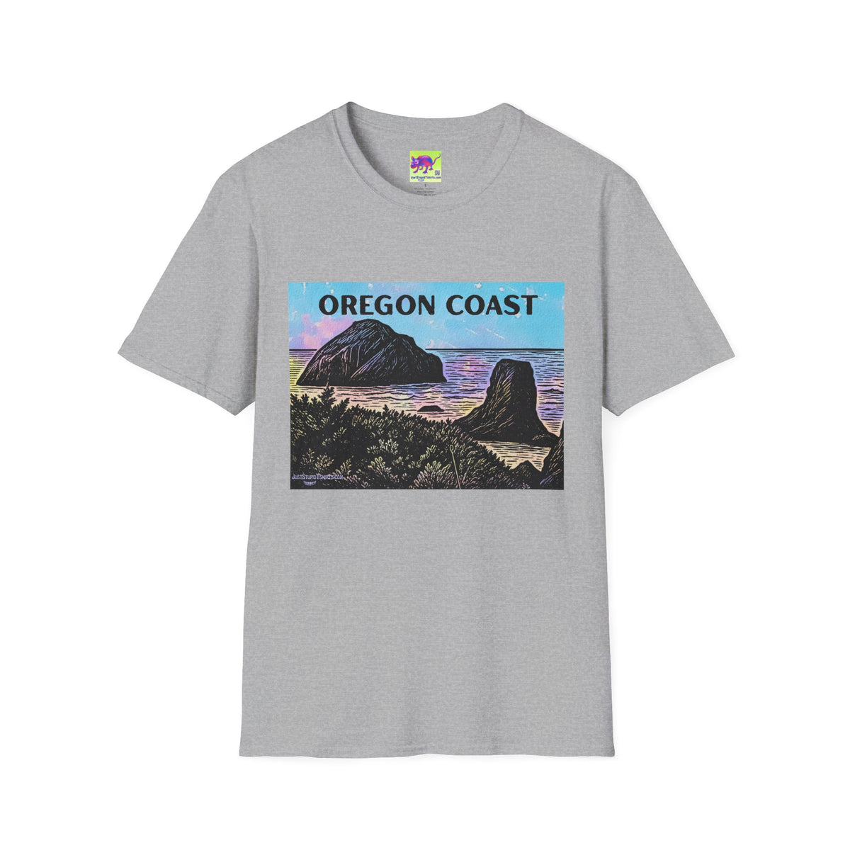Oregon Coast T-Shirt — Vintage Coastal Sunset Graphic Tee- Harris Beach, Oregon