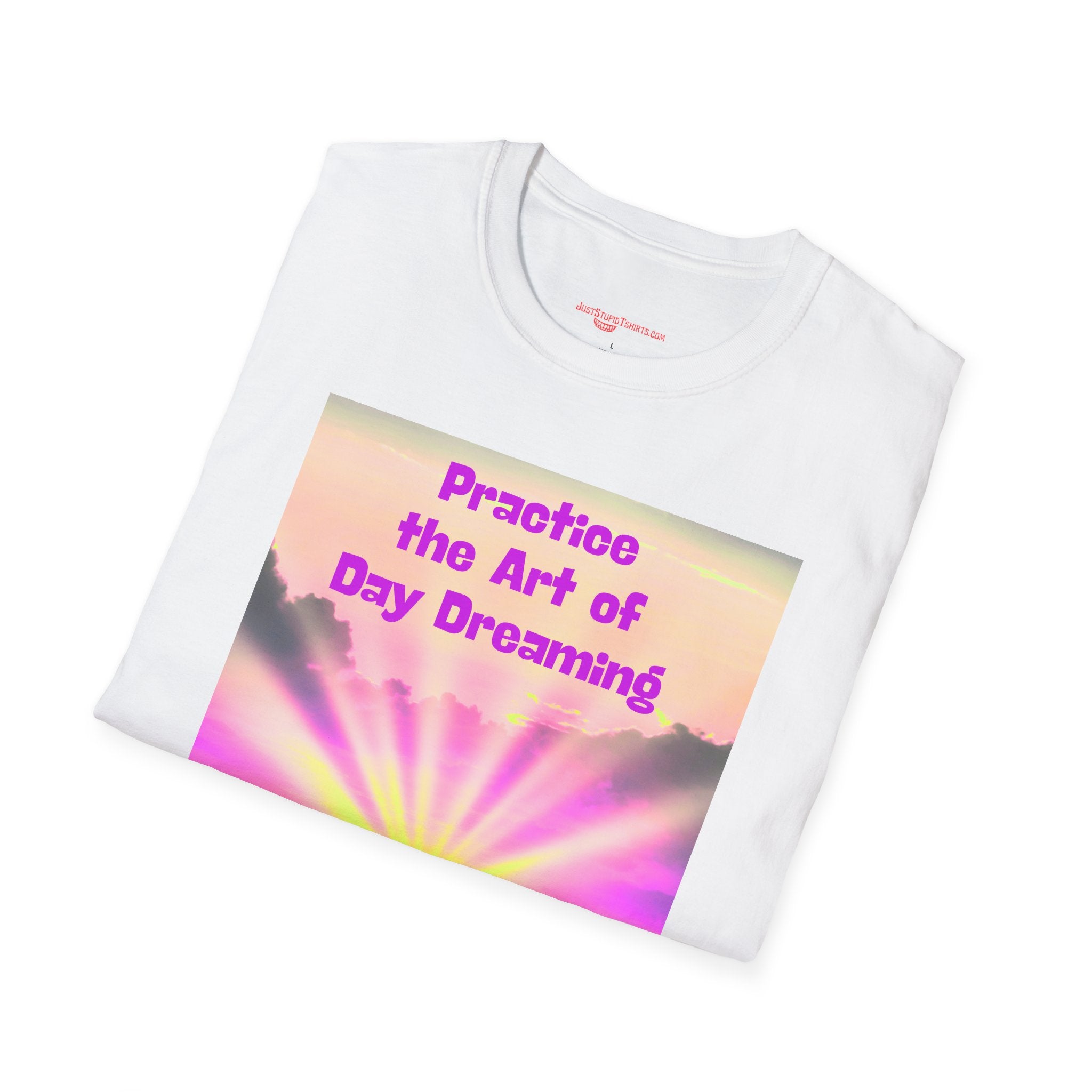 "Practice the Art of Day Dreaming" Retro Sunset Graphic T-Shirt — Inspirational Gift, girl gift, daughter gift, wife gift, lover gift