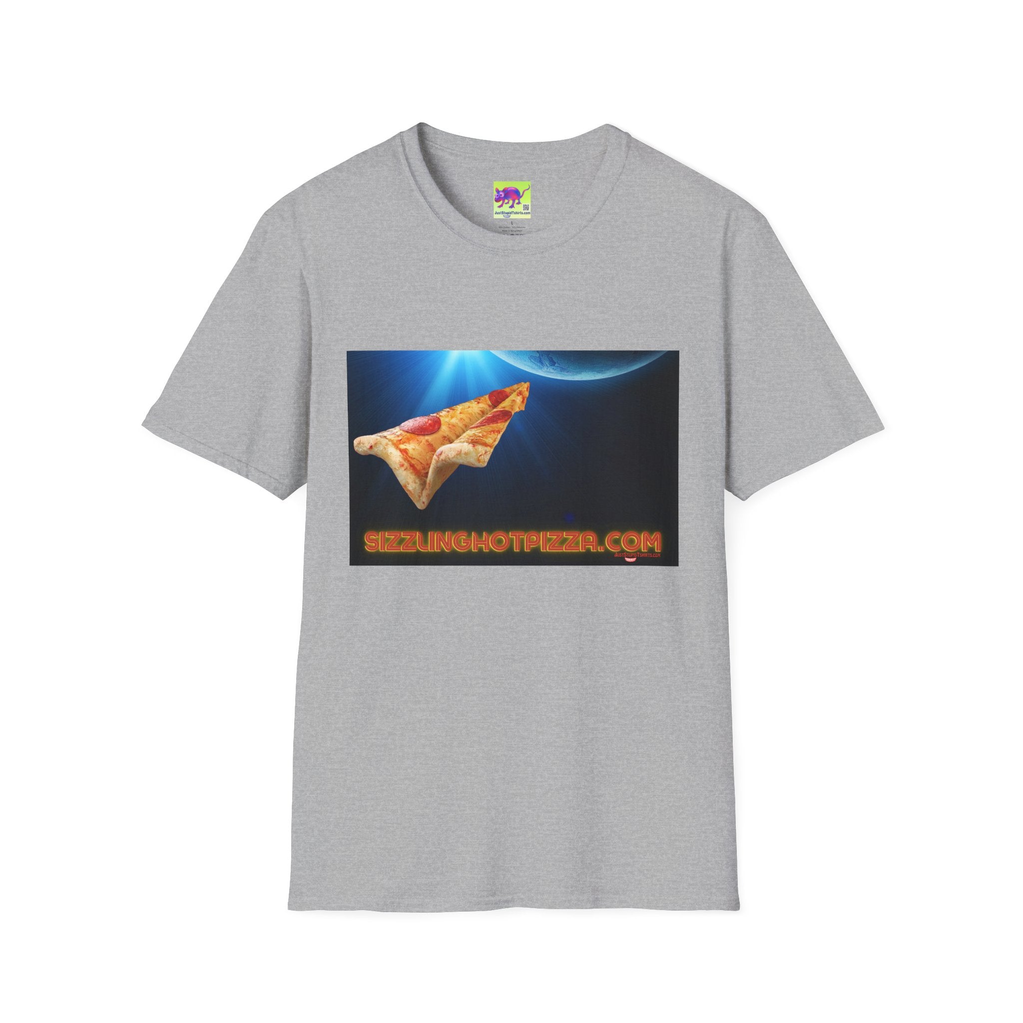 Pizza Rocket T-Shirt — Retro Space Slice Graphic Tee Sizzling Hot Pizza on the fly