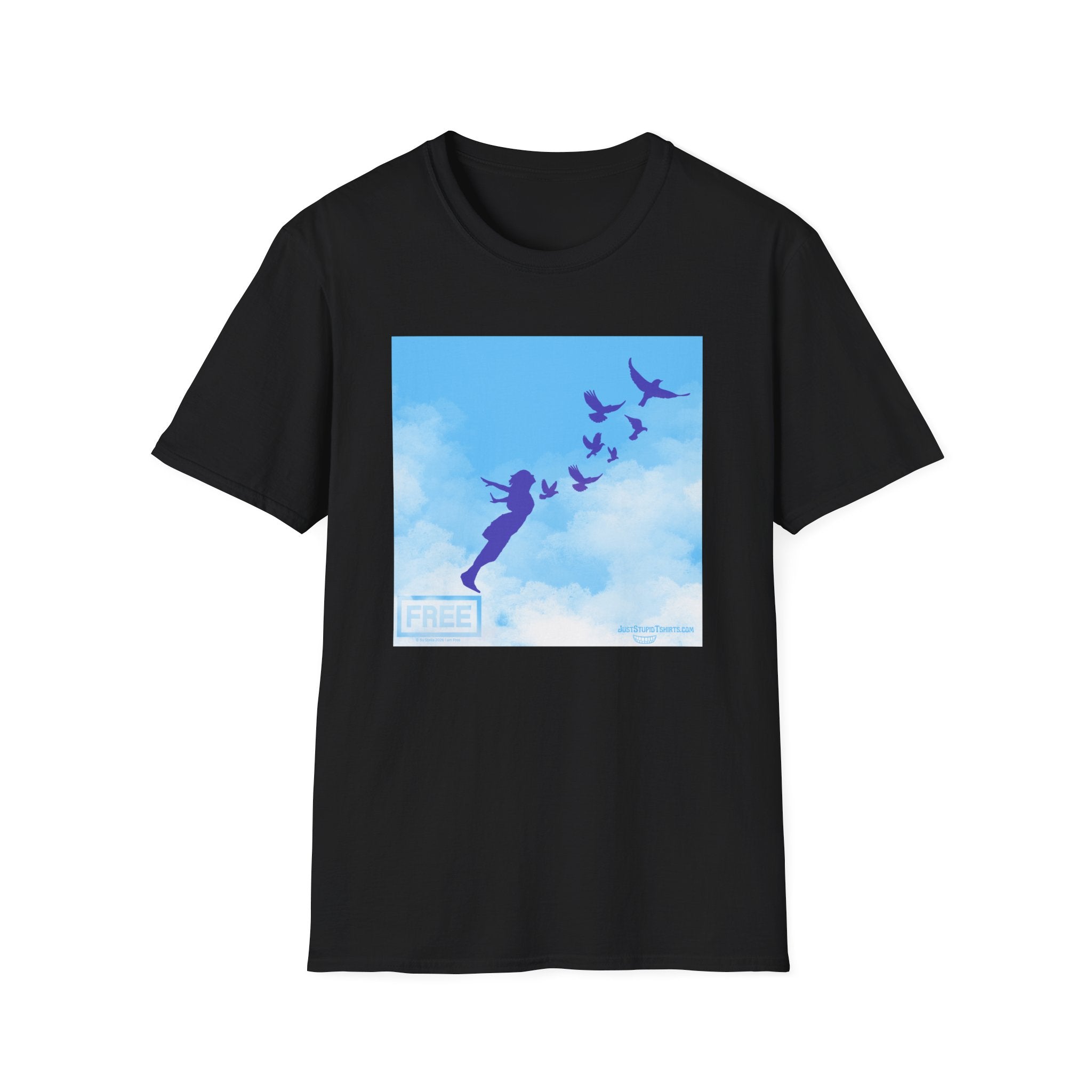'She Flies' T-Shirt — Fly with the Birds in the Sky- Graphic Tee