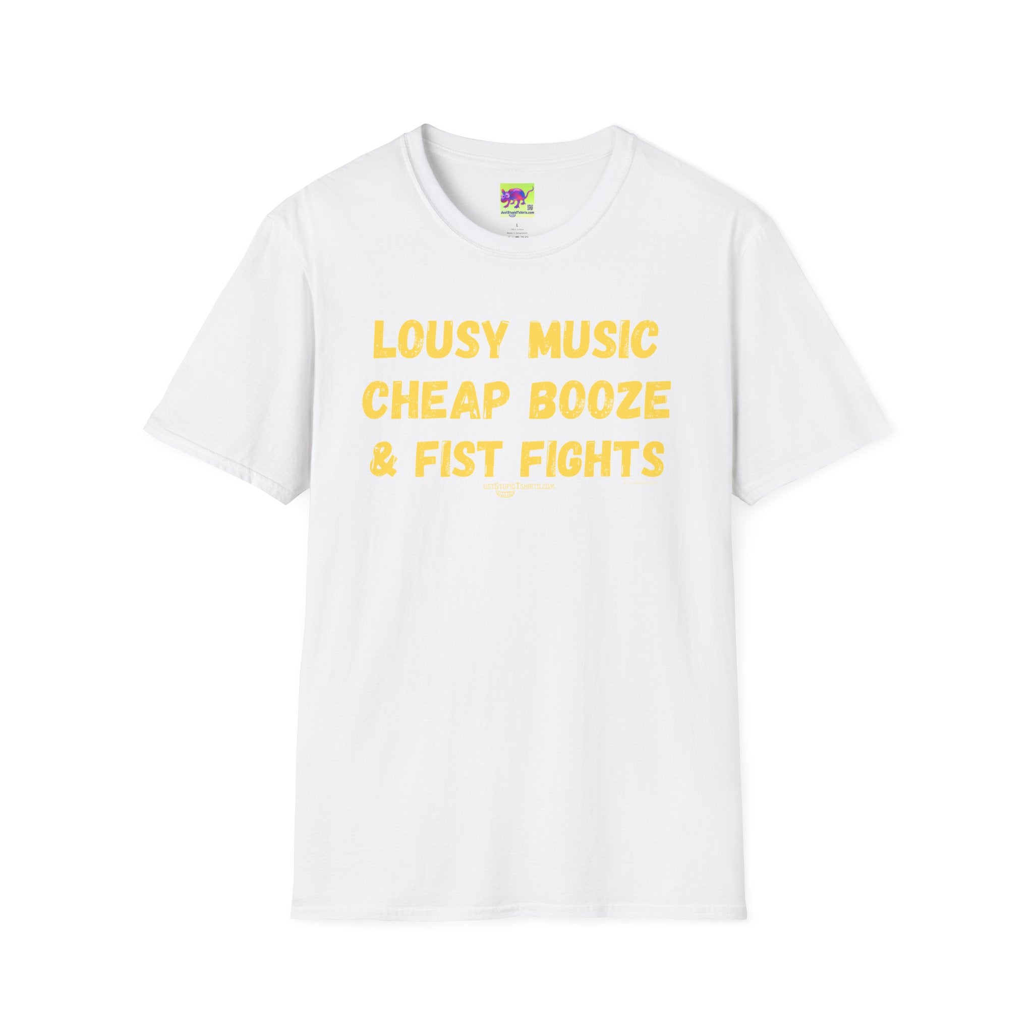 Live Music, Cheap Booze & Fist Fights T-Shirt — Funny Concert Graphic Tee- party shirts- novelty shirts-