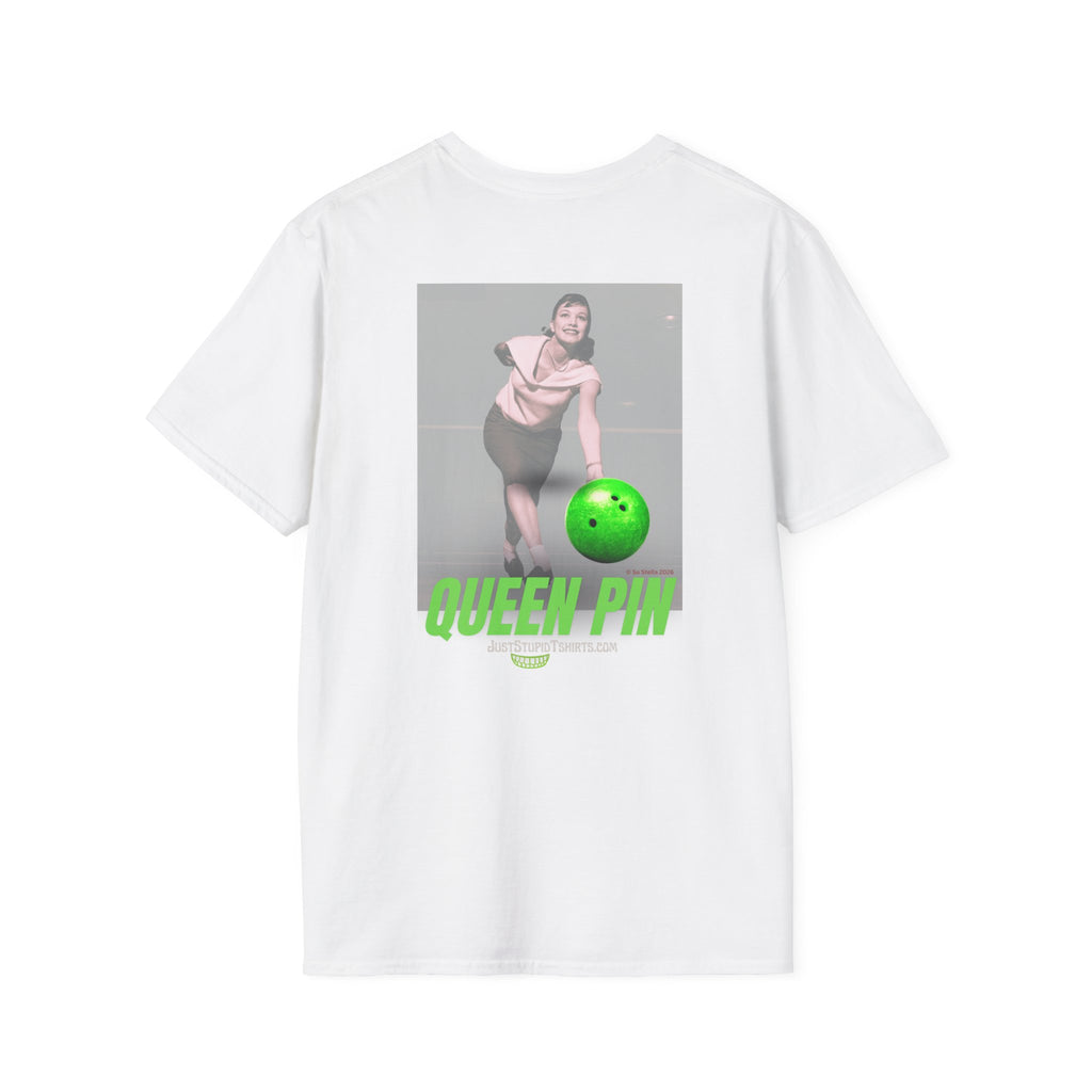 Queen Pin Bowling Tee — You Rule the Lanes - Vintage Pinup Graphic T-Shirt