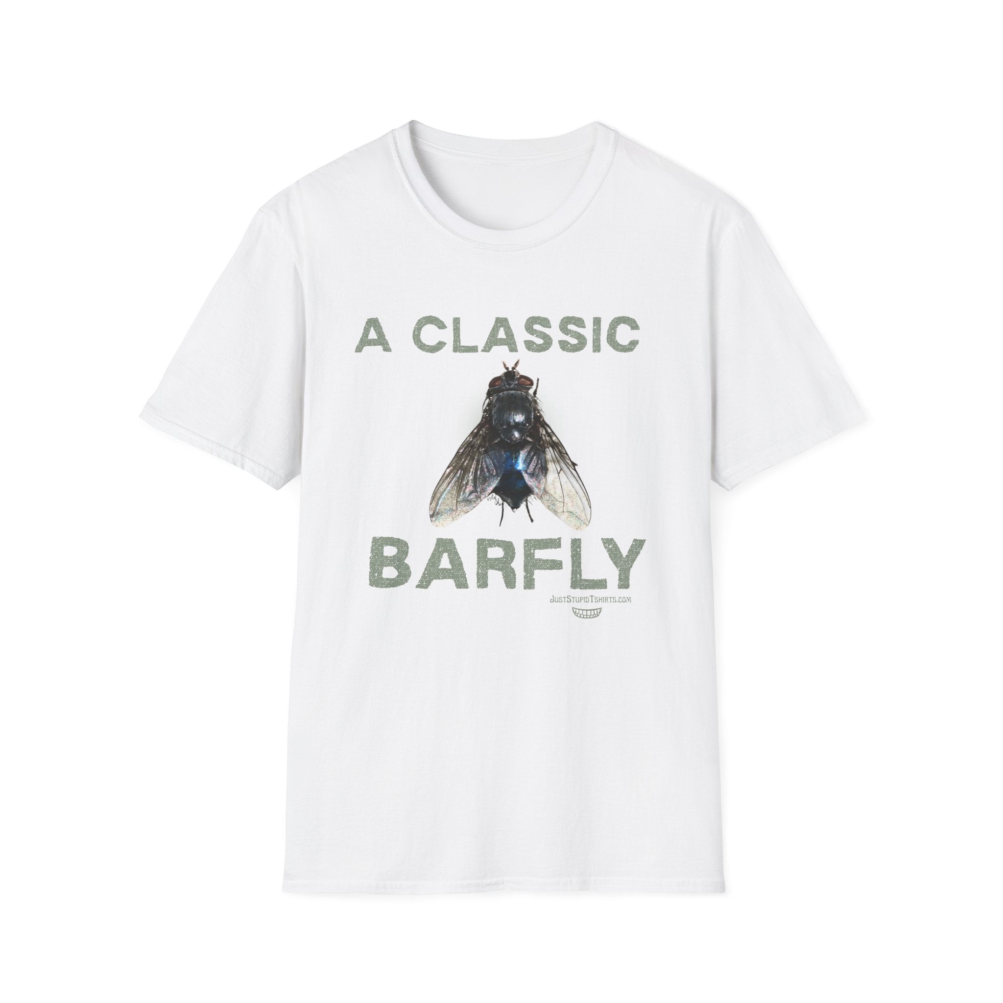 A Classic Barfly T-Shirt — Vintage Fly Graphic Tee for Bartenders & Nightlife Lovers and Your Friends, Grads, Drunks