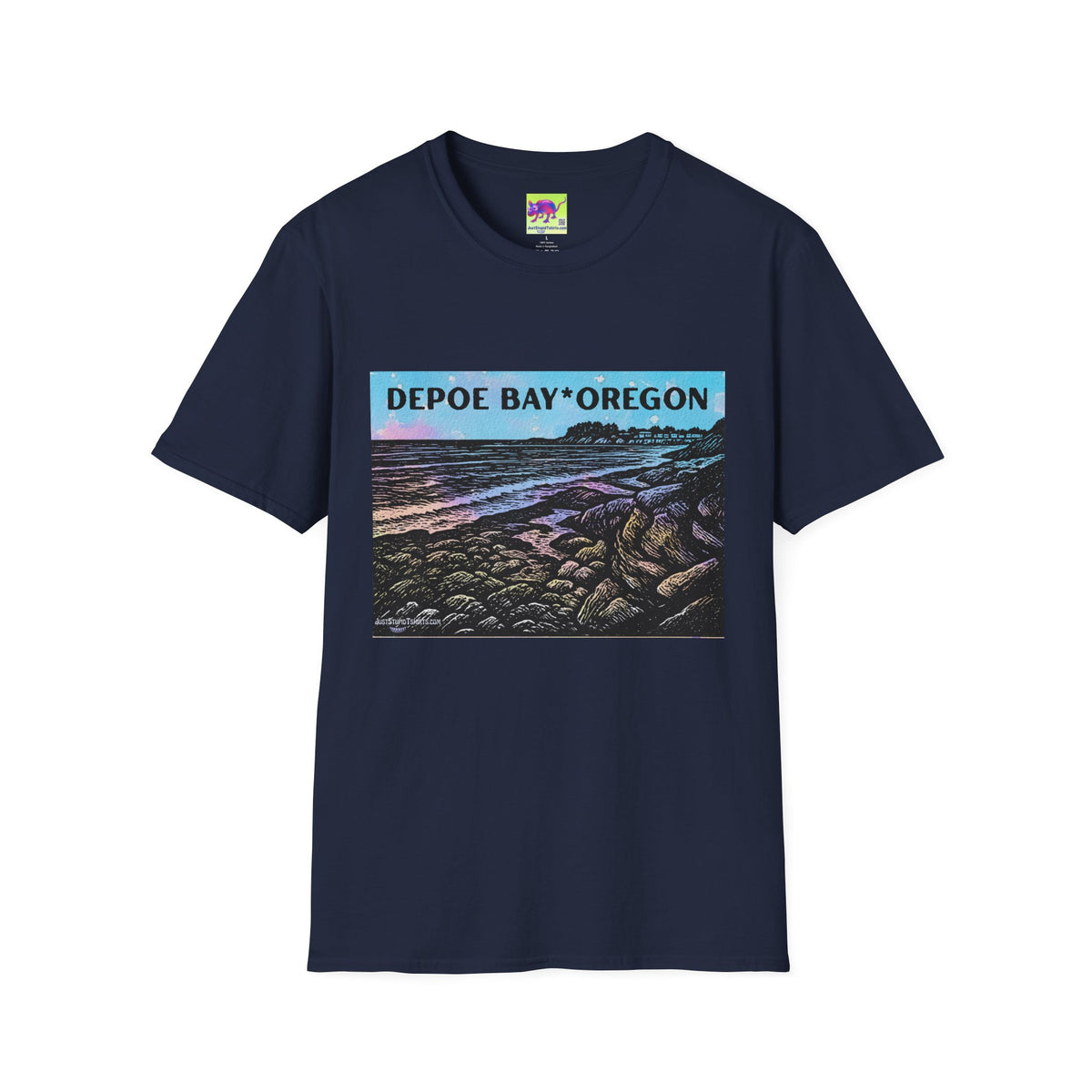Depoe Bay, Oregon T-Shirt — Vintage Coastal Surf & Rocky Shore Graphic Tee