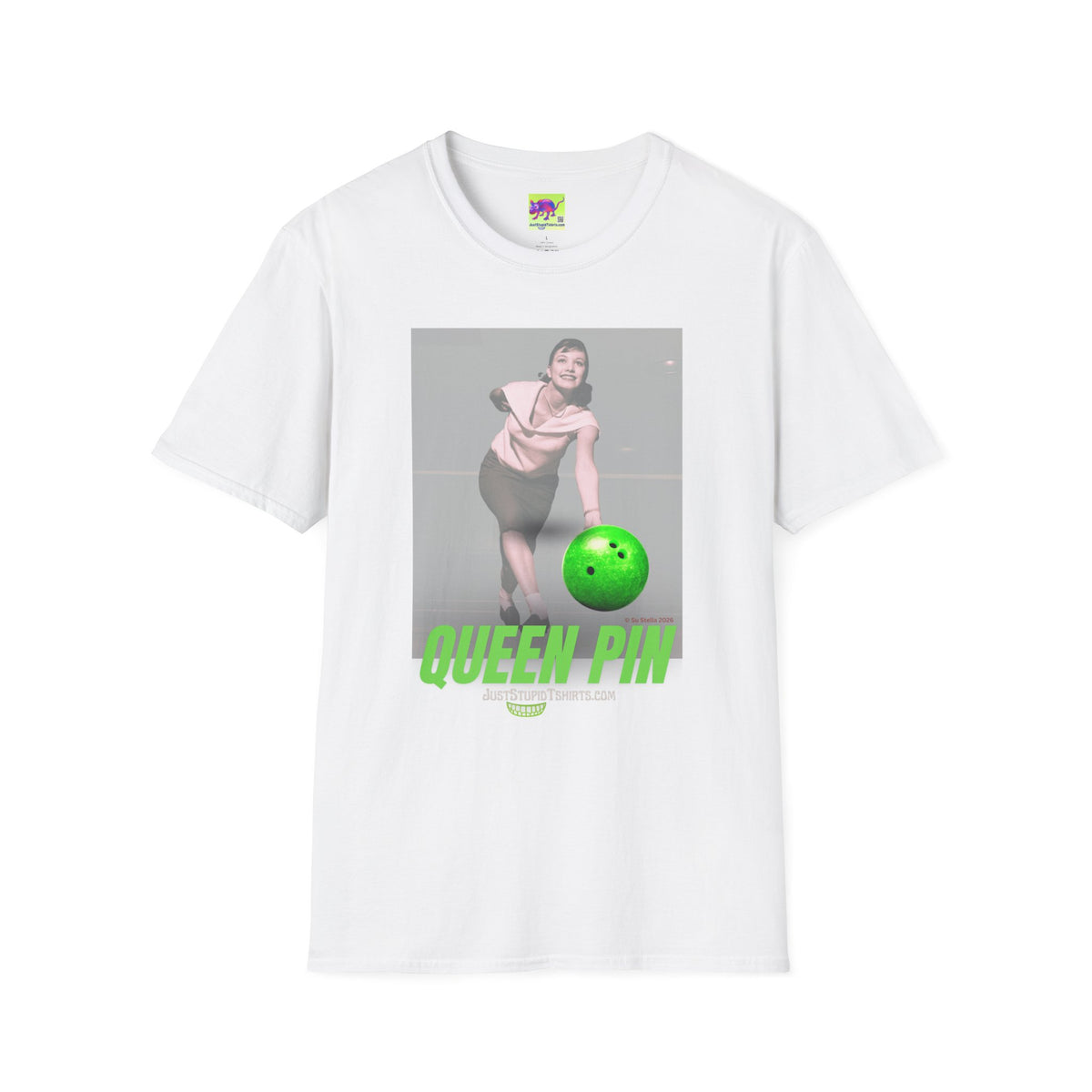 Queen Pin Bowling T‑Shirt-bowler- girl bowlers- lady bowler- bowler gift