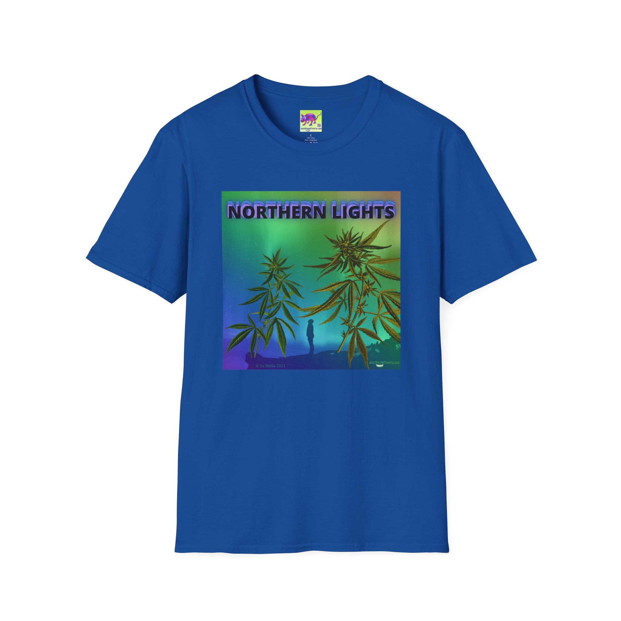 Northern Lights Cannabis Graphic T-Shirt — Psychedelic Plant Tee