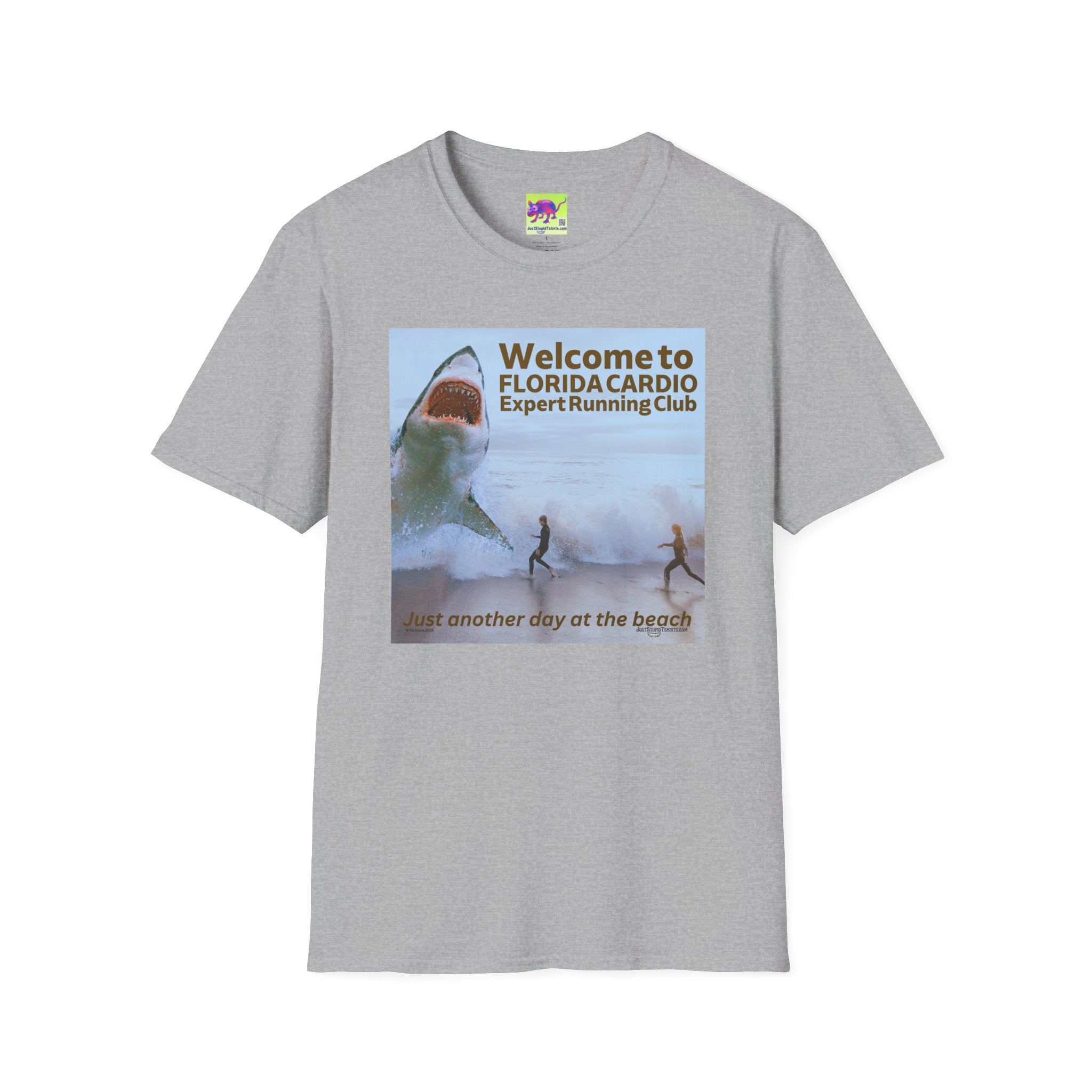 Welcome to Florida Cardio Shark T-Shirt — 'Expert Running Club' Beach Humor Tee