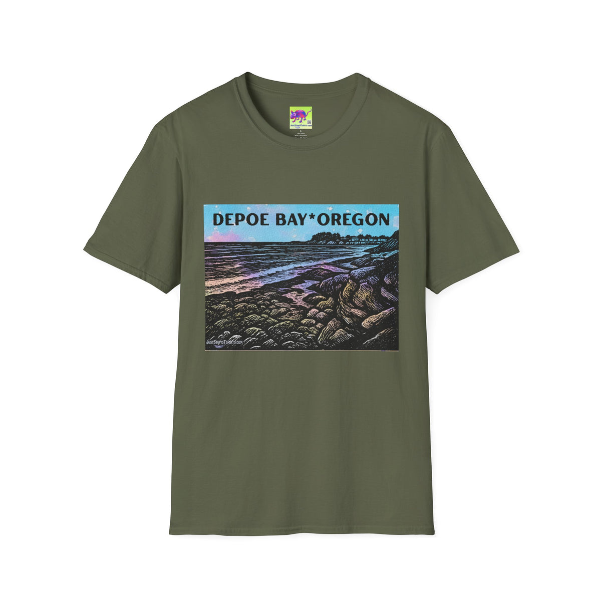 Depoe Bay, Oregon T-Shirt — Vintage Coastal Surf & Rocky Shore Graphic Tee