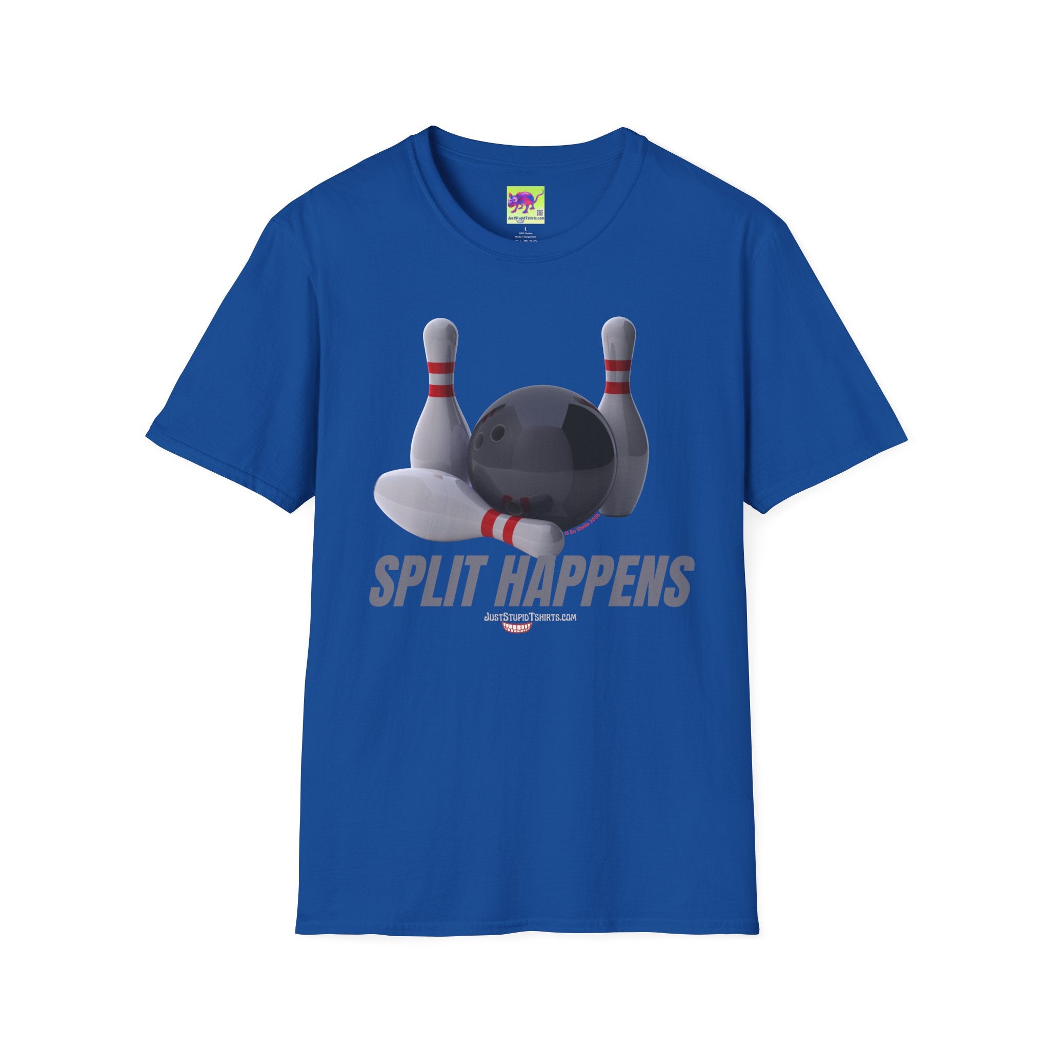 "Split Happens" Graphic Tee Bowling Shirt — 1 sided bowling shirt - bowler gift- bowling lover