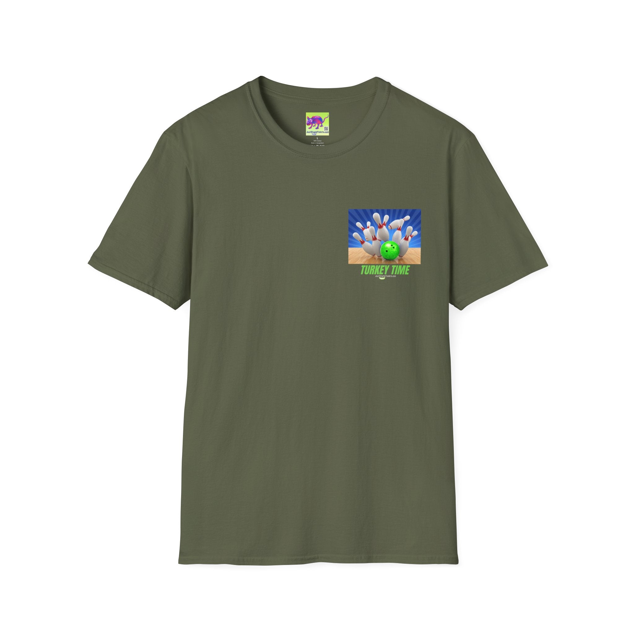 Turkey Time Bowling T-Shirt - 2 sided- Bowling Night- League Shirt- Bowlers  gift