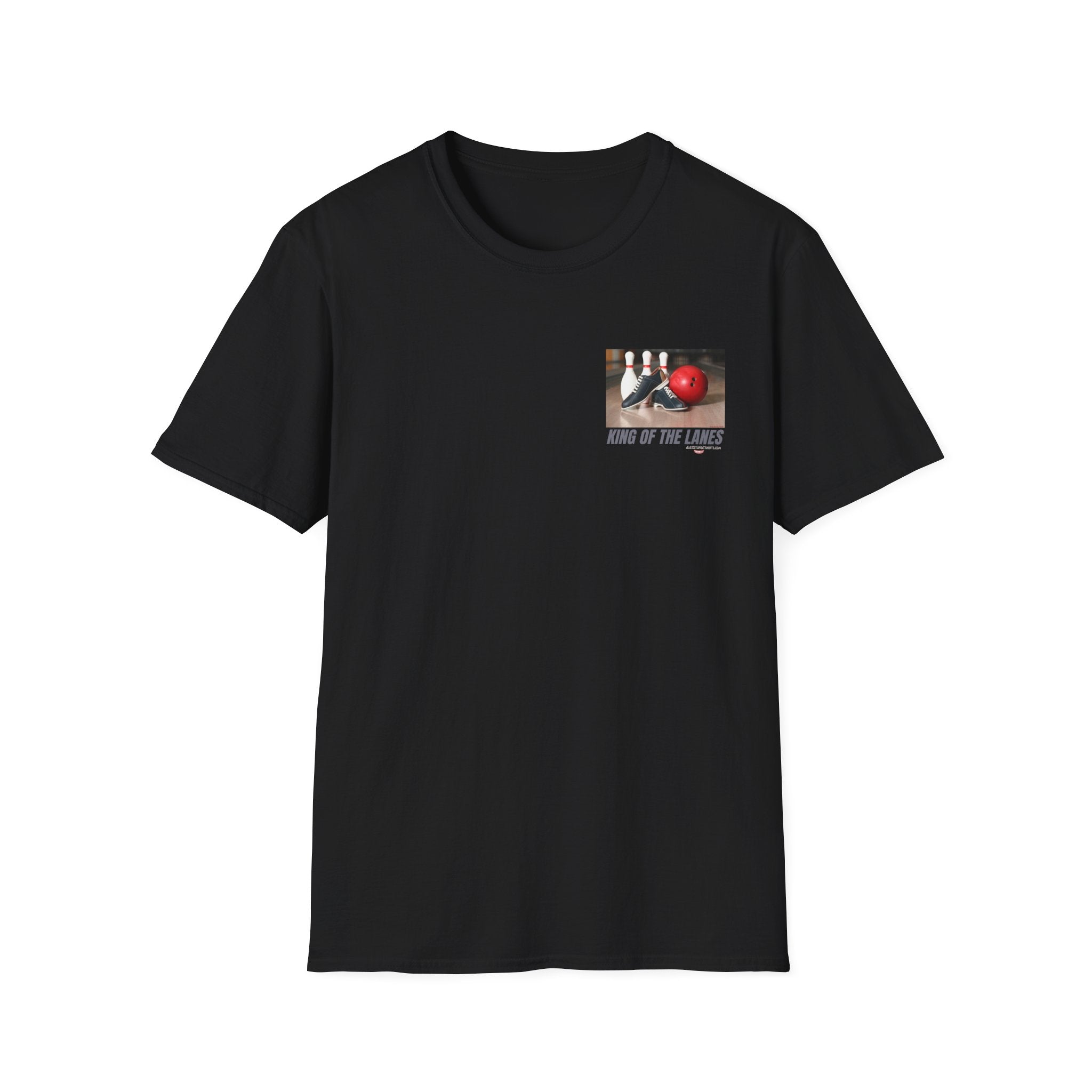 King of the Lanes Bowling T-Shirt — Retro Bowling Ball & Pins Tee