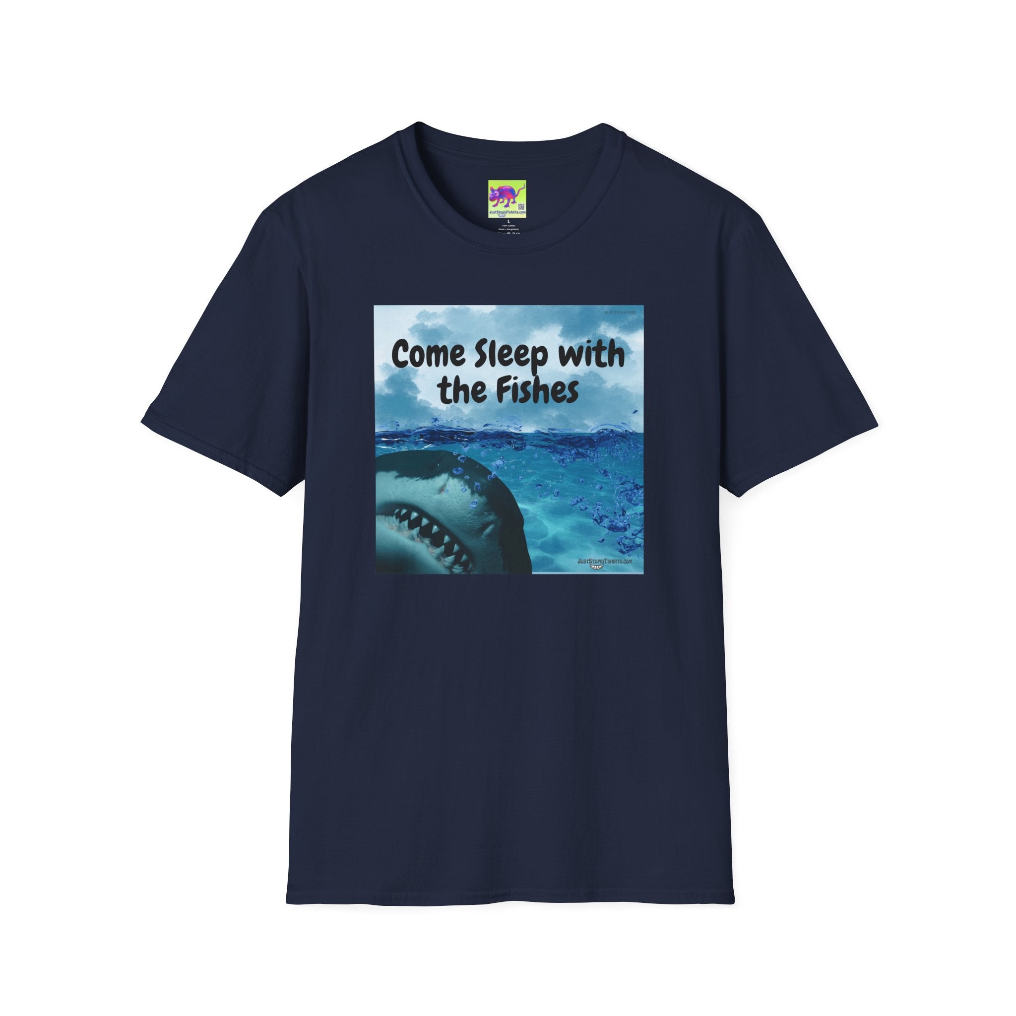 "Come Sleep With The Fishes" T-Shirt — Shark Ocean Graphic Tee-