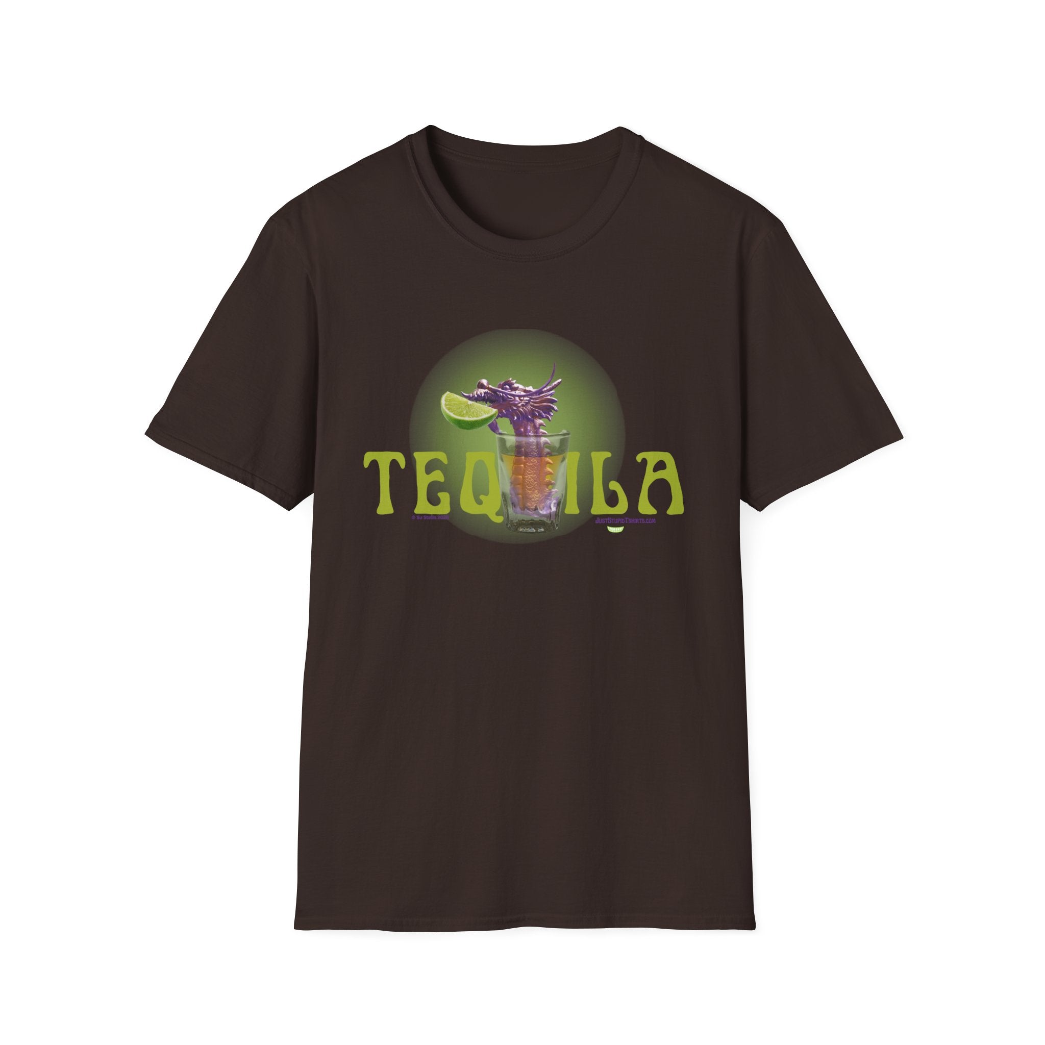 Tequila Dragon T-Shirt — Lime Shot Graphic Tee- Tequila Worm - Lime- Salt- Tequila- O My!